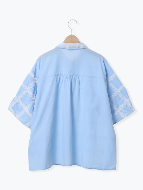 SM2「スクエア刺繍袖タックシャツ」|シャツ・ブラウス|