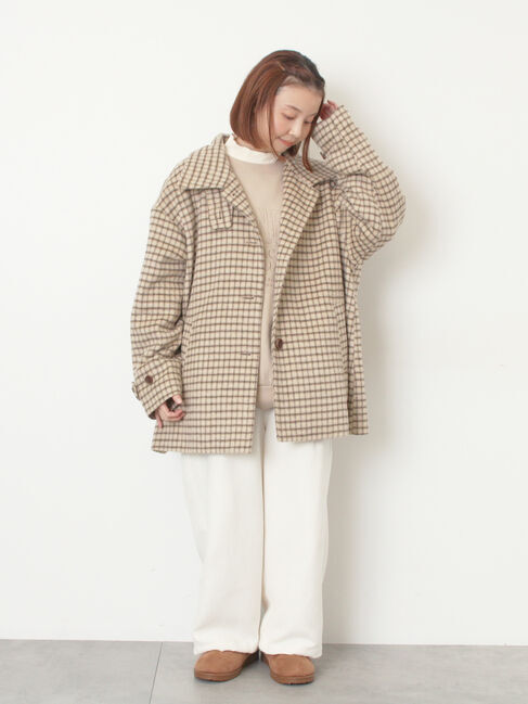 Samansa Mos2「シャギーチェックコート」|その他|