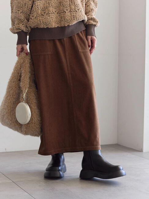 Samansa Mos2 blue「コーデュロイスカート」|スカート|