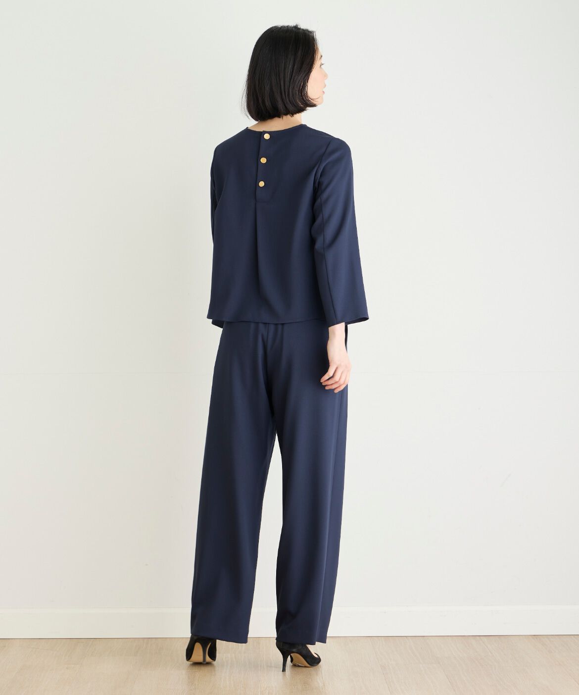 7-IDconcept.「バックボタンブラウス」|シャツ・ブラウス|