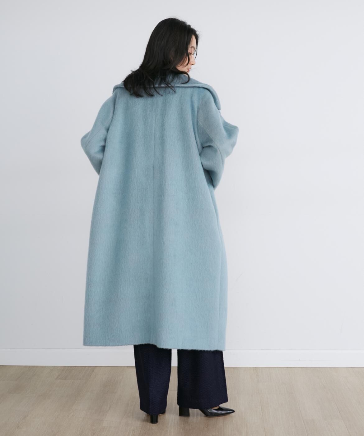 INED「モヘヤシャギーロングコート《la veille by SUPERIOR CLOSET》」|ステンカラーコート|