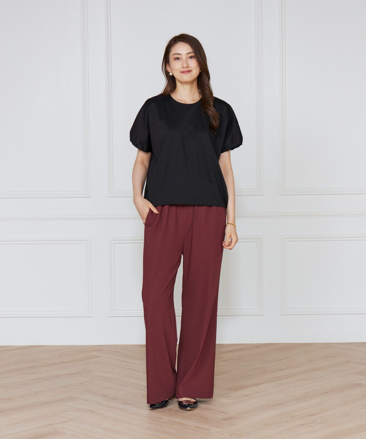 Le Souk「《大きいサイズ》ドルマンスリーブカットプルオーバー」|Tシャツ・カットソー|