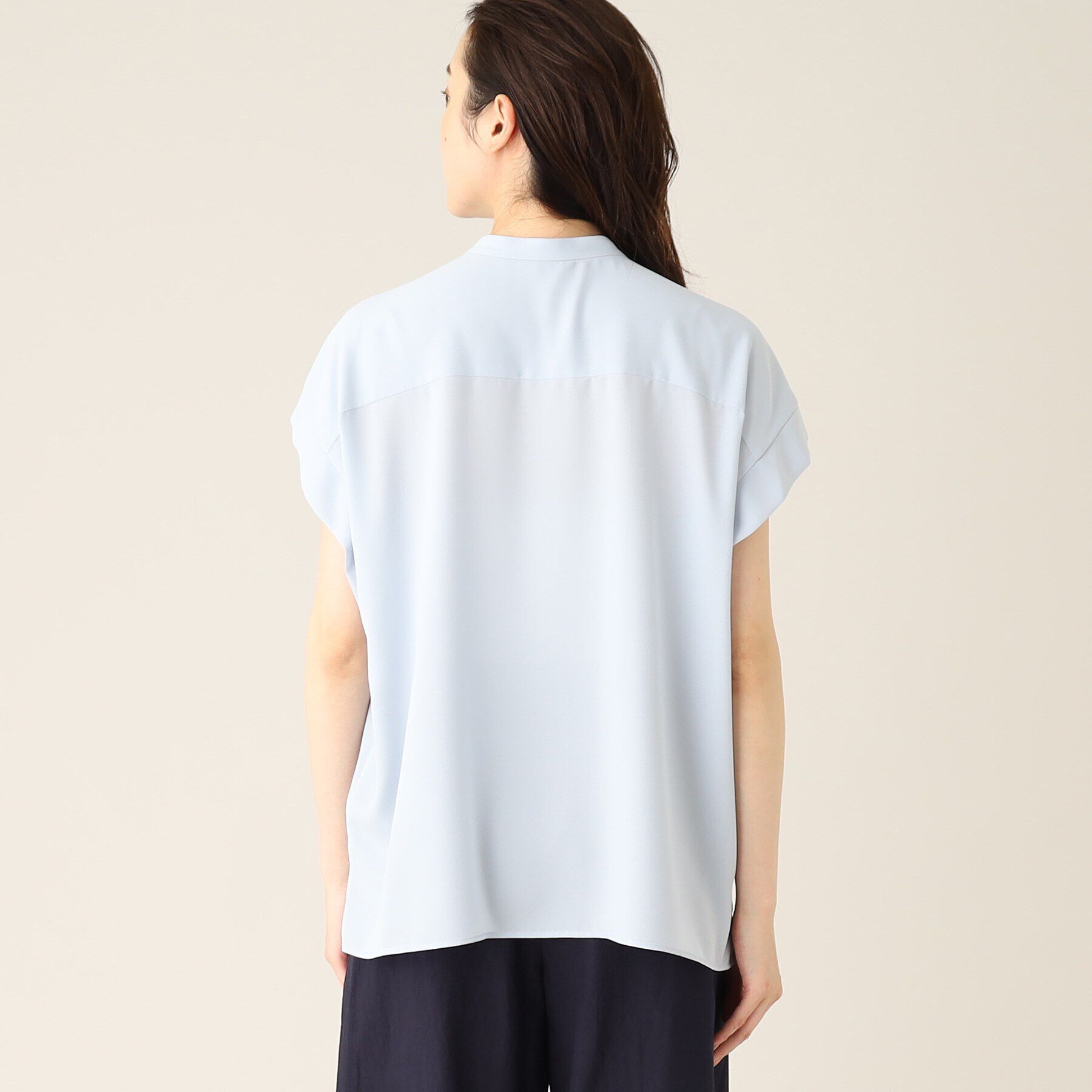 UNTITLED「【大人気！／ゆったり軽い／洗える】フロントタック ジョーゼットシャツ」|シャツ・ブラウス|