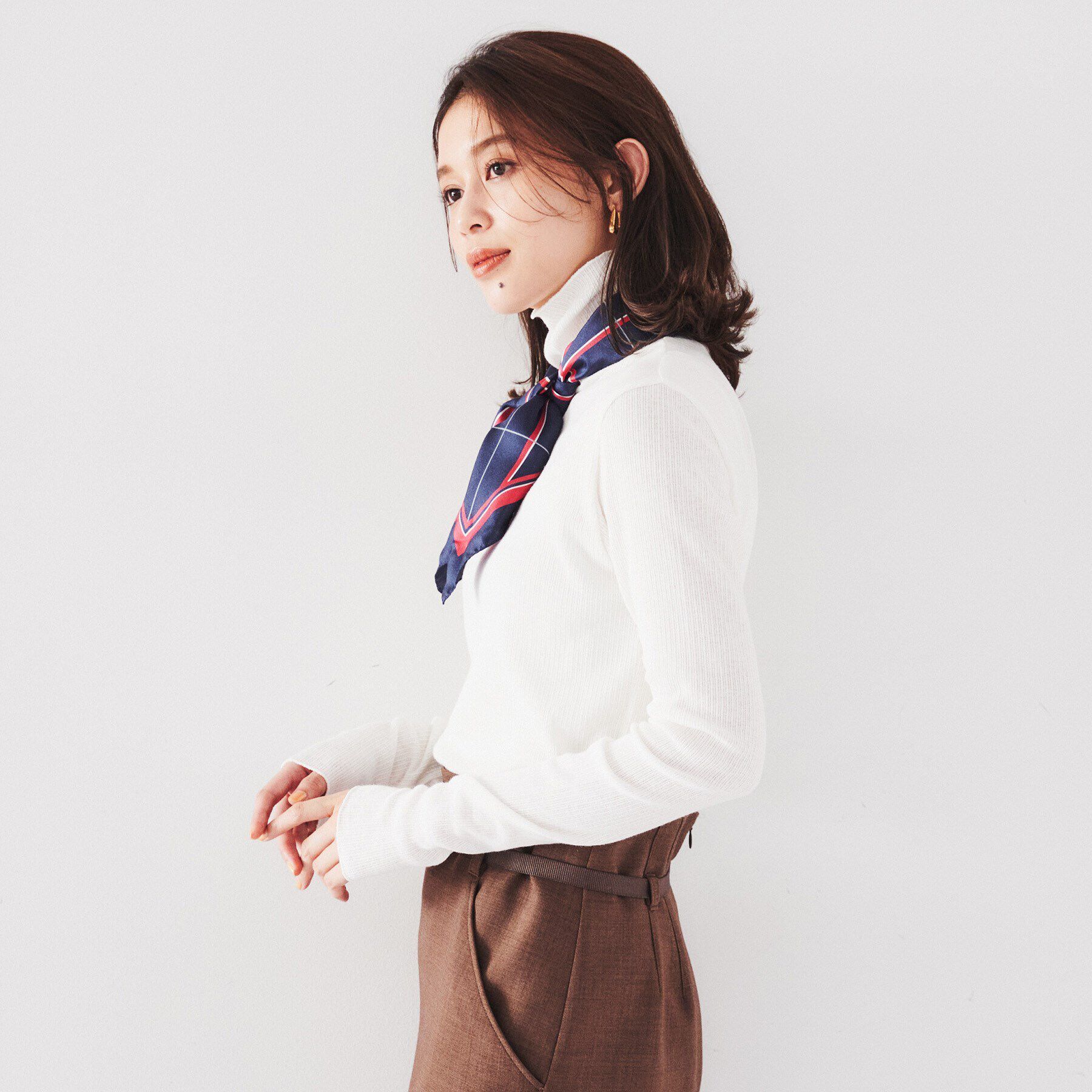 UNTITLED「【インナーにおすすめ】タートルネック テレコカットソー」|Tシャツ・カットソー|