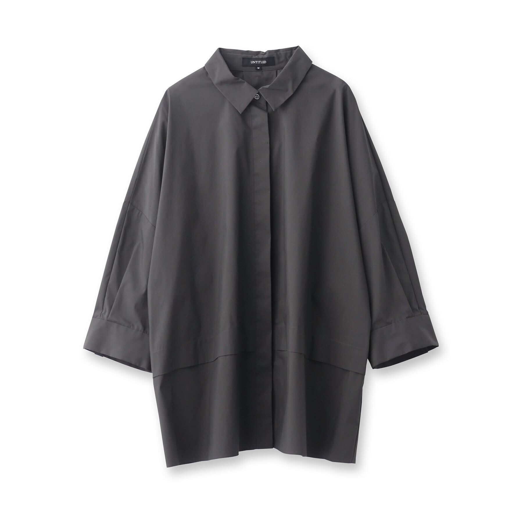 UNTITLED「【洗える/一枚で着映え/ゆったり】7分袖フォルムシャツ」|シャツ・ブラウス|