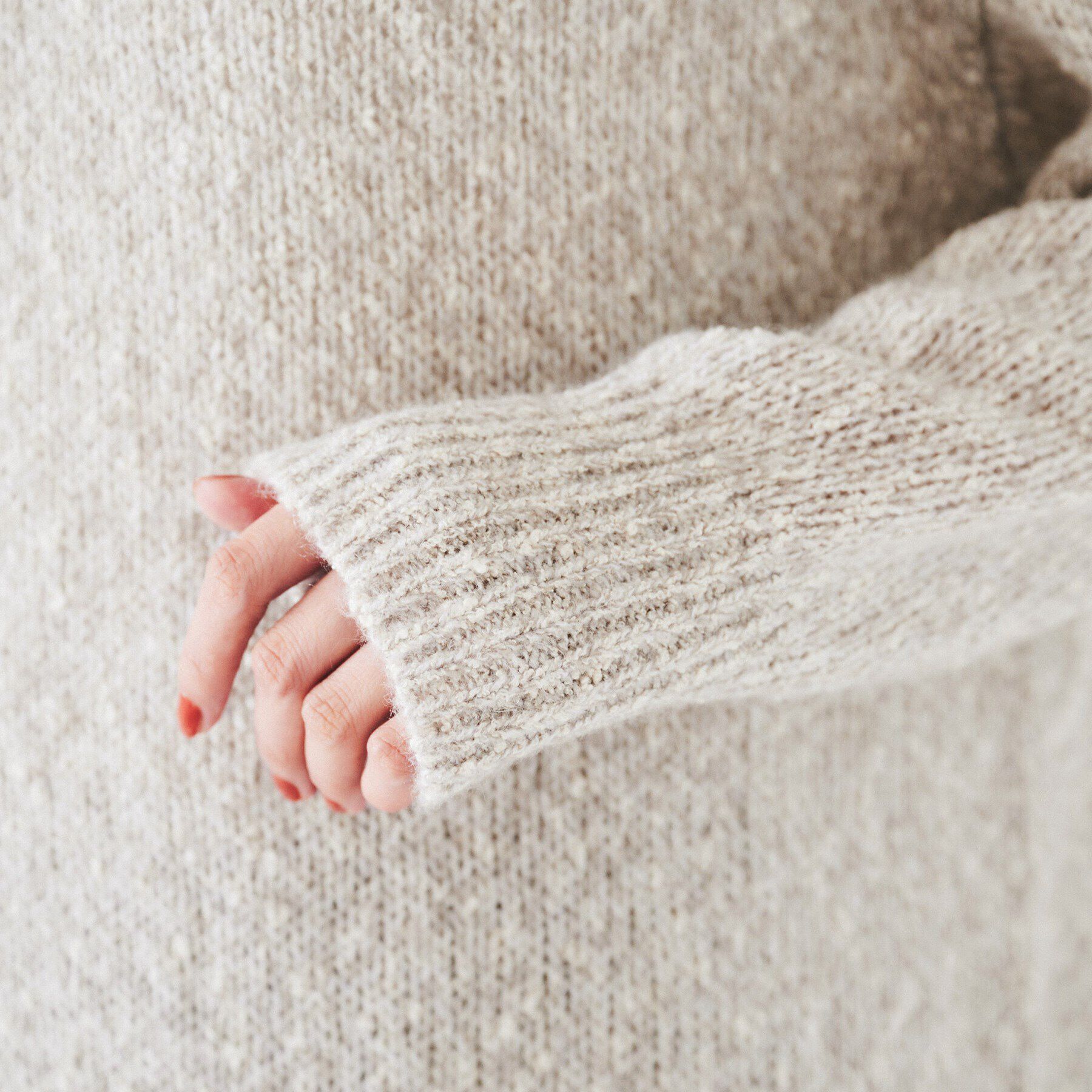 UNTITLED「【ゆったり/こなれ感】ミックスツイストプルオーバーニット」|ニット・セーター|