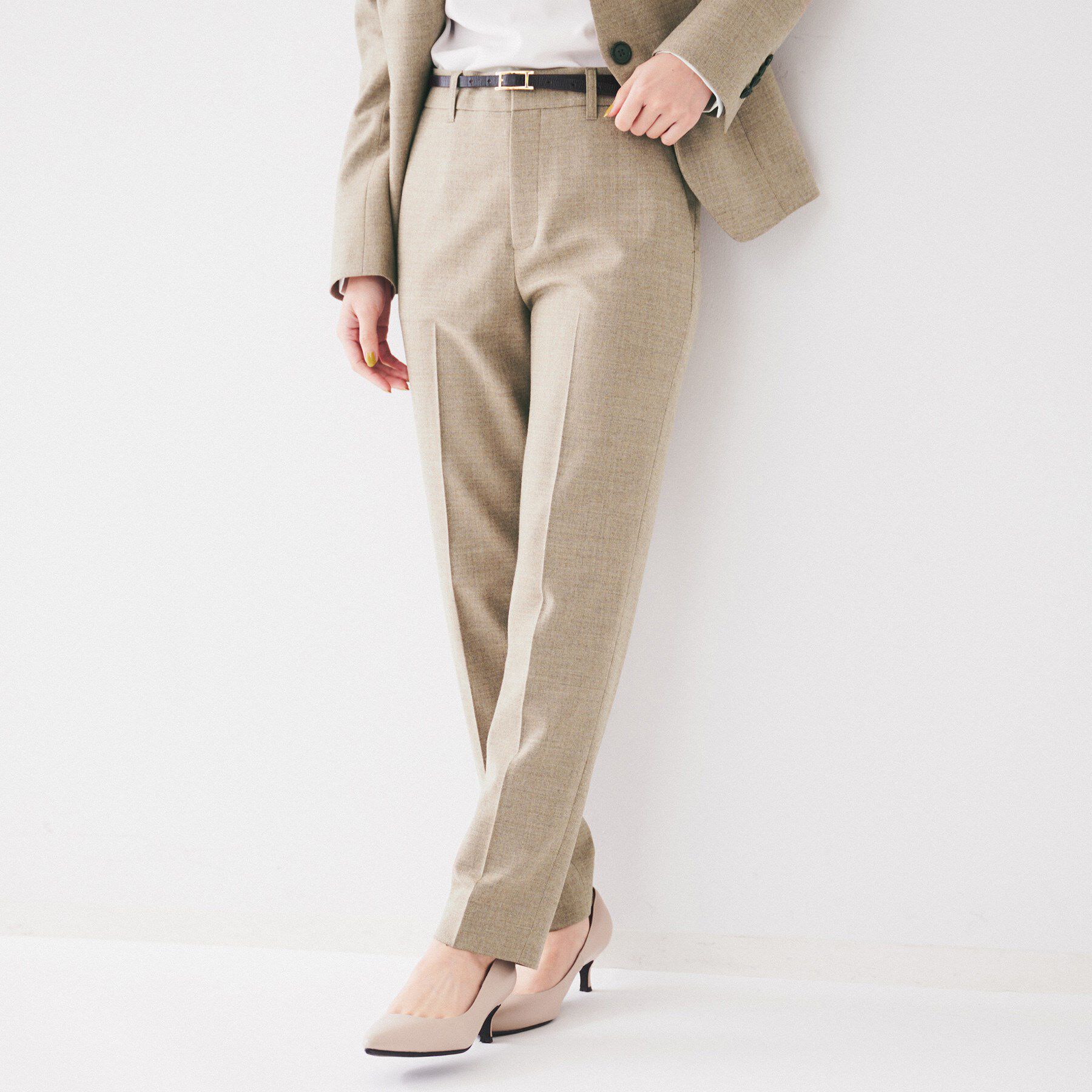 UNTITLED「【日本製/通勤スーツ】ウーステッドフラノ テーパードパンツ」|その他|