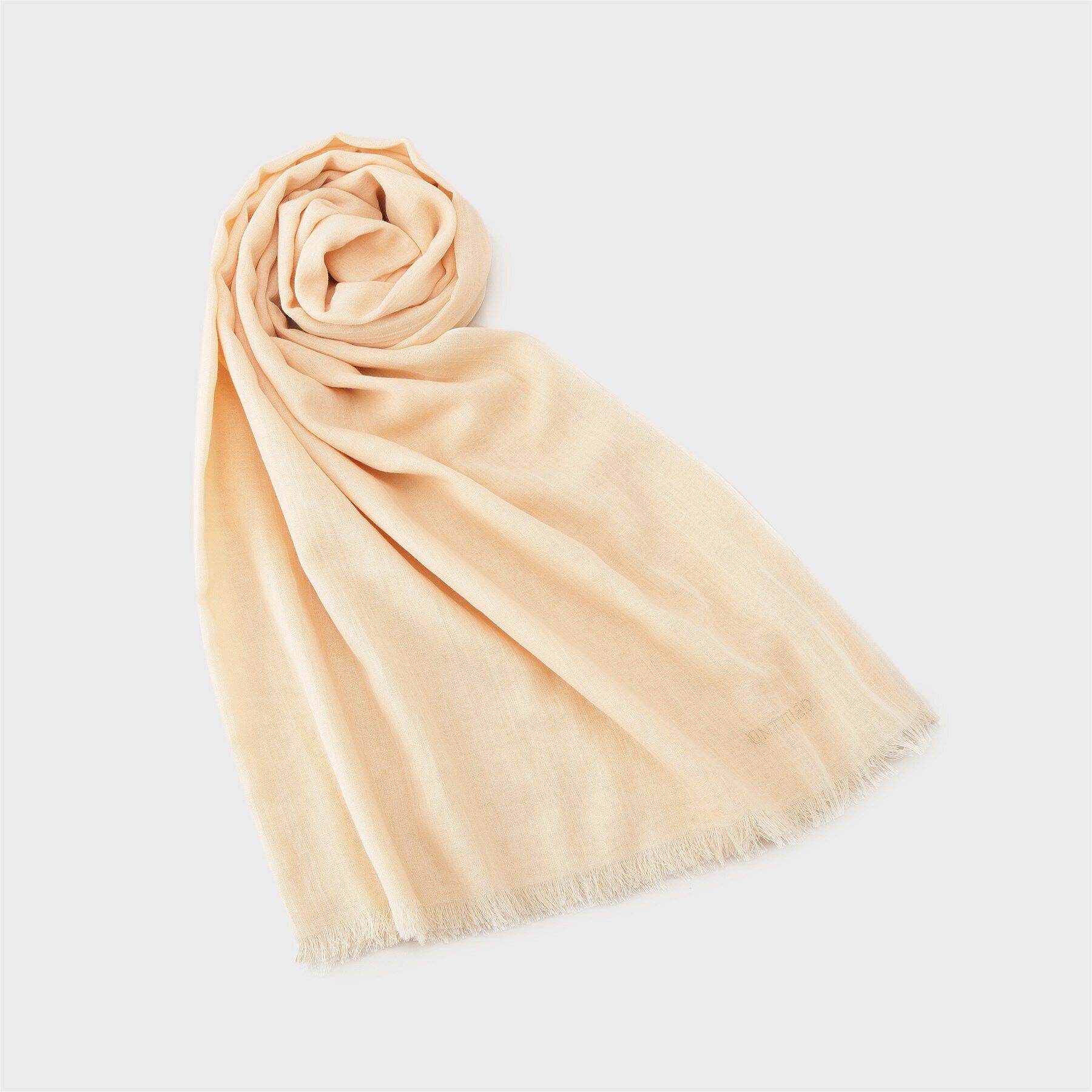 UNTITLED「カラーコットンストール」|ストール|ライトベージュ(05