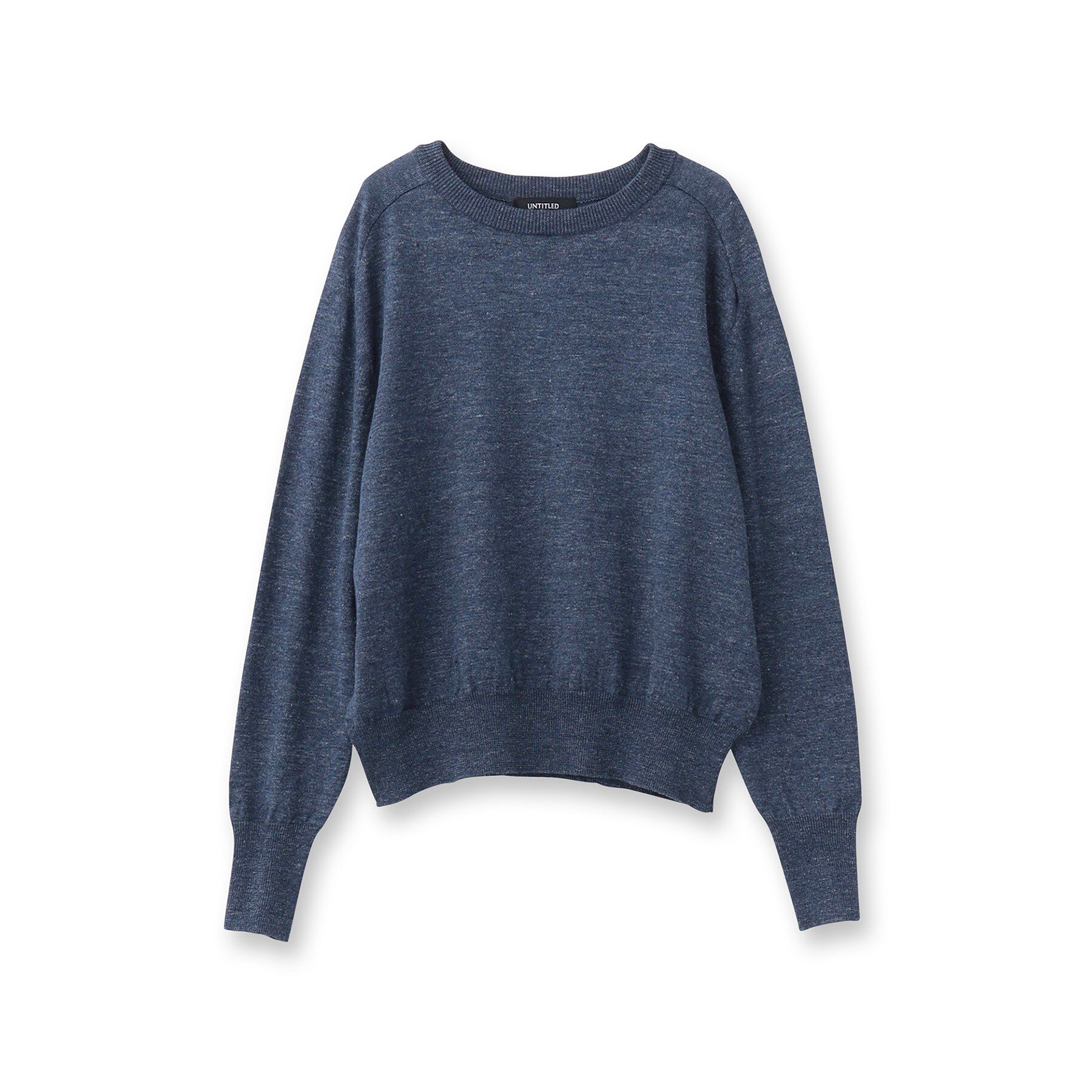 UNTITLED「【アンサンブル可能/洗える】リネン混ベーシックプルオーバー」|ニット・セーター|