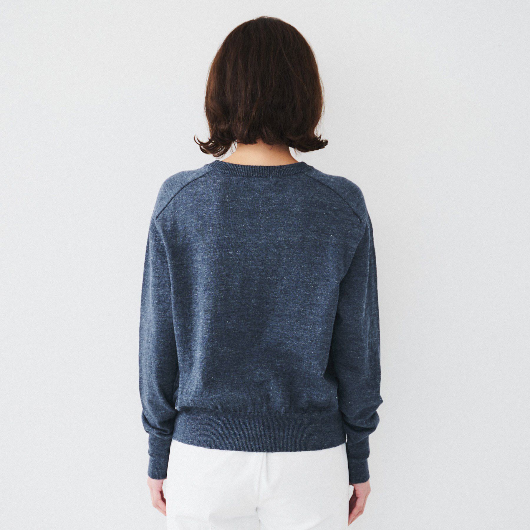UNTITLED「【アンサンブル可能/洗える】リネン混ベーシックプルオーバー」|ニット・セーター|