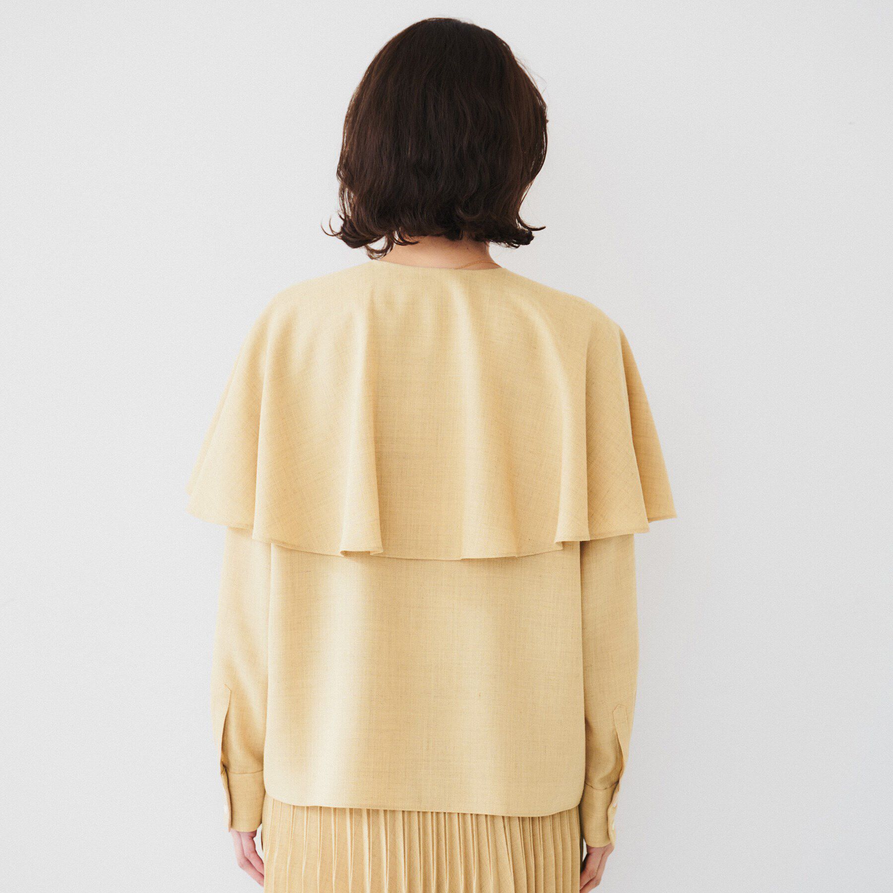 UNTITLED「【セットアップ可能】ケープカラーブラウス」|シャツ・ブラウス|