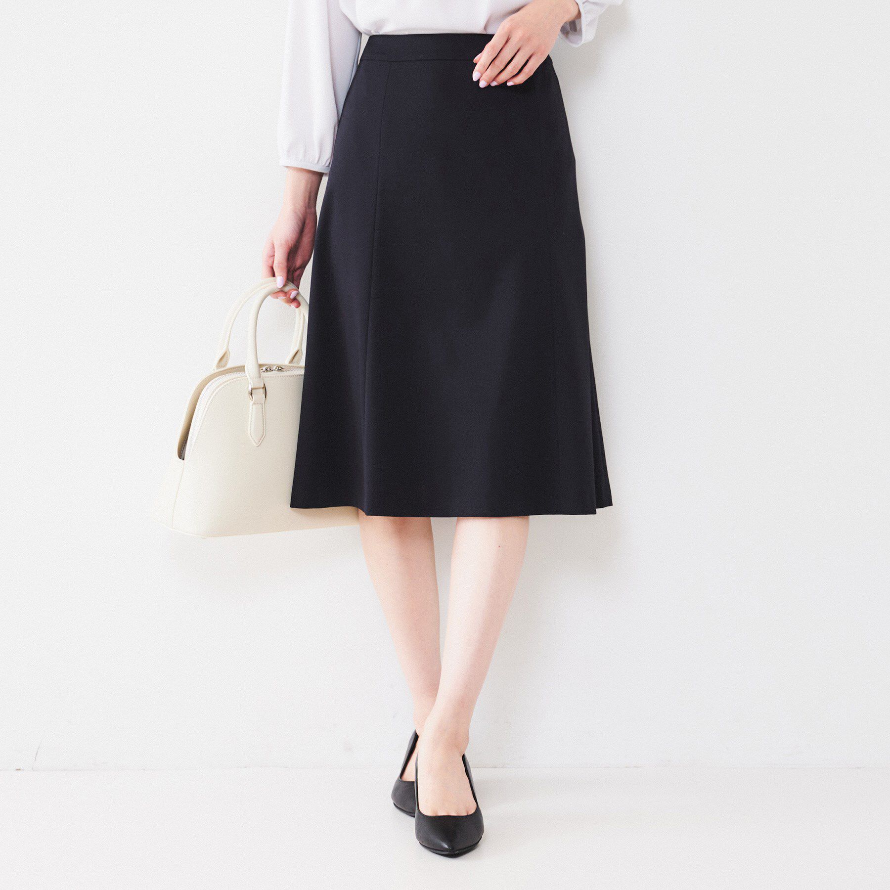 UNTITLED「【通勤スーツ】コットン混ジャージ マーメイドスカート」|スカート|