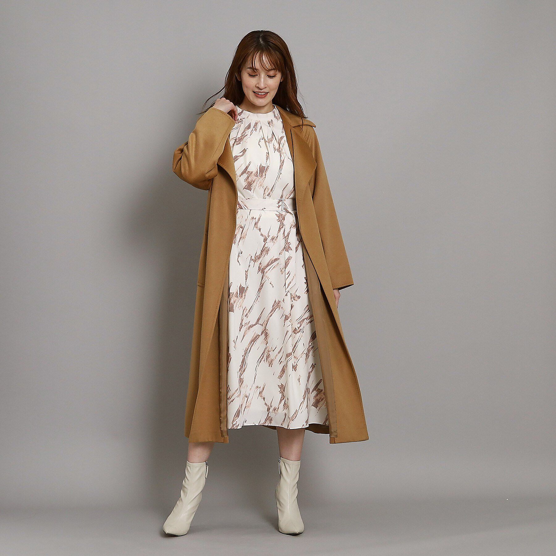 COUP DE CHANCE「【日本製/カシミヤ100％/上質素材】リラックスシルエット ガウンコート。」|チェスターコート|