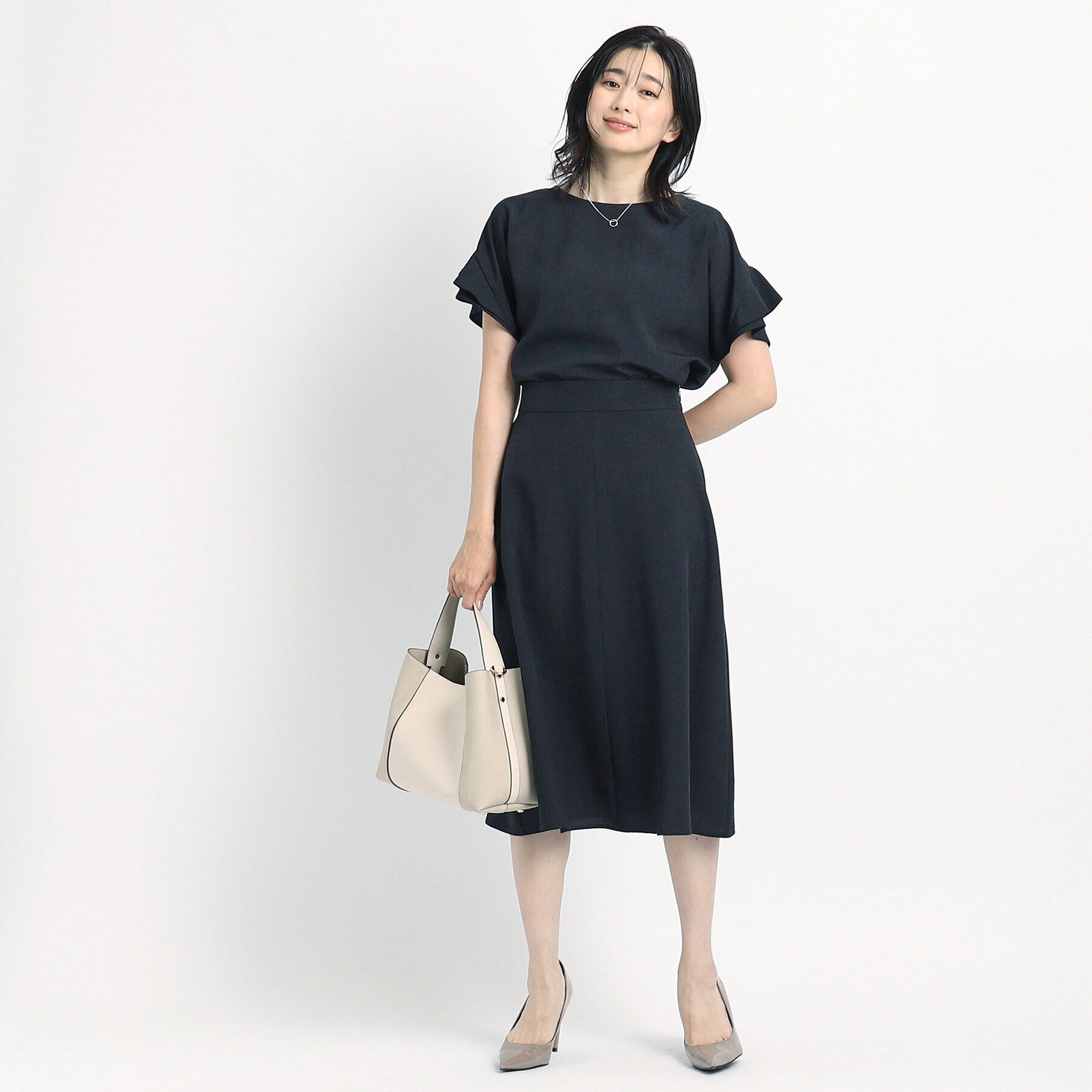 COUP DE CHANCE「【洗える／麻調合繊】Aラインスカート」|スカート|