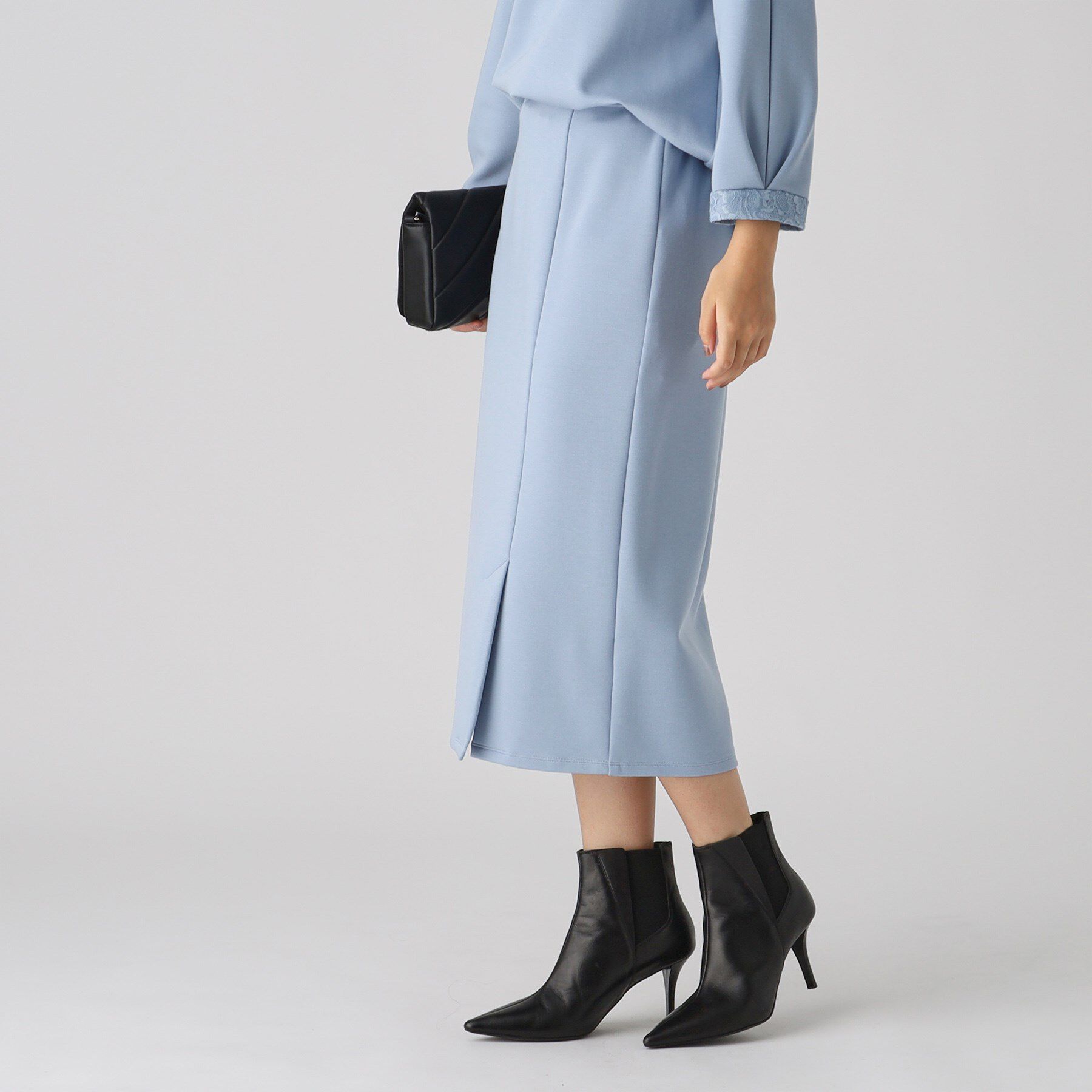 COUP DE CHANCE「【洗える/日本製／ウエストゴム】ポンチ素材ナロースカート」|スカート|