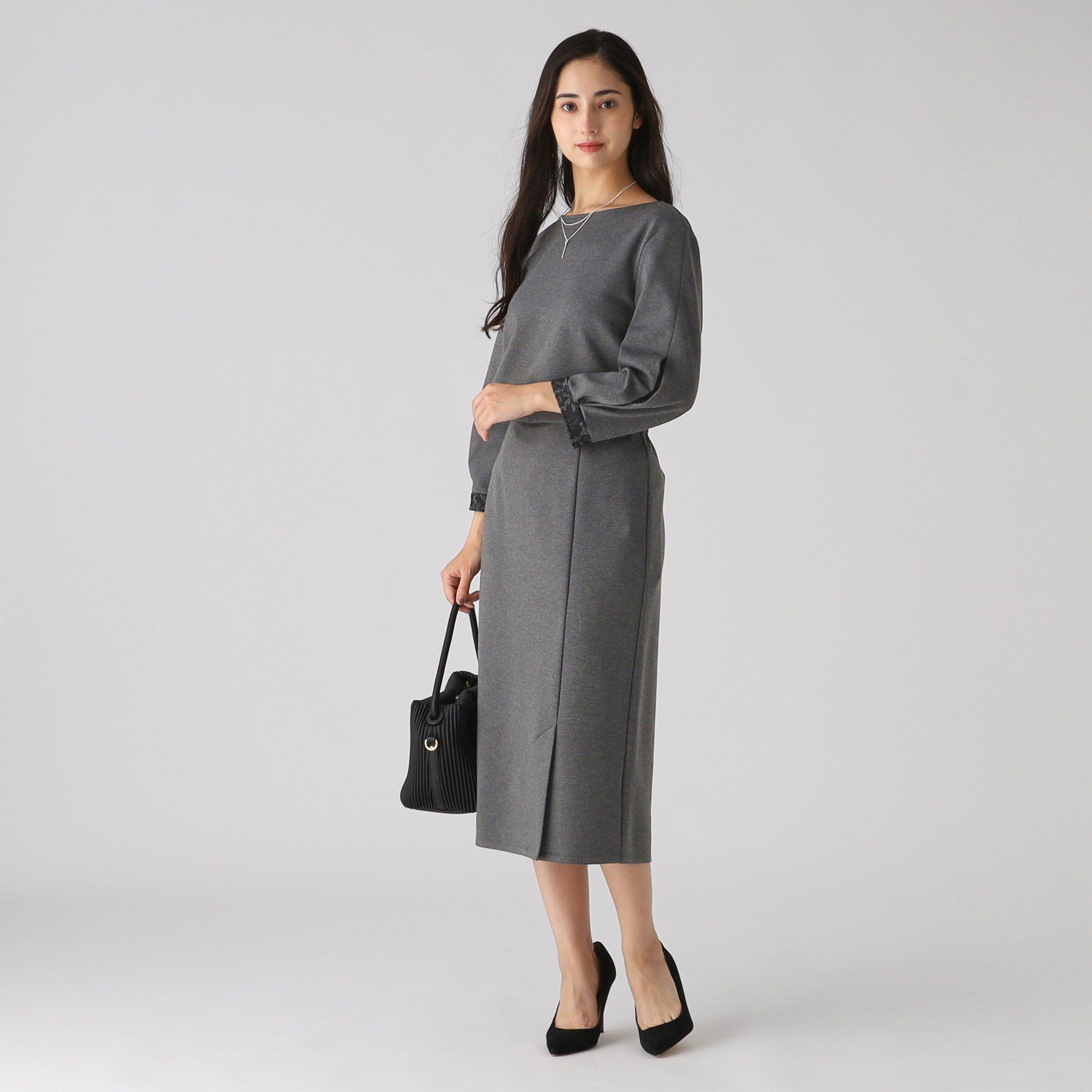 COUP DE CHANCE「【洗える/日本製／ウエストゴム】ポンチ素材ナロースカート」|スカート|