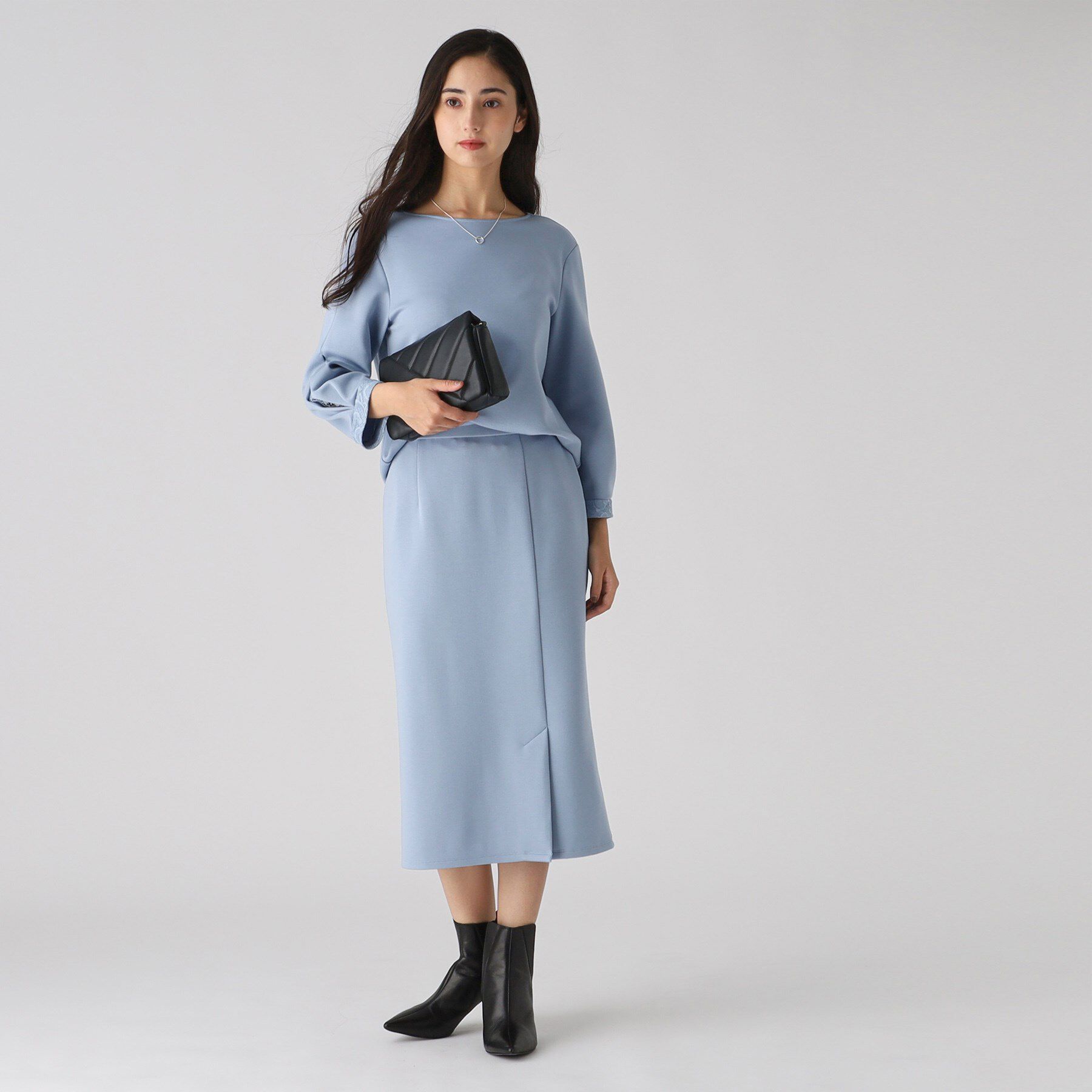 COUP DE CHANCE「【洗える/日本製／ウエストゴム】ポンチ素材ナロースカート」|スカート|