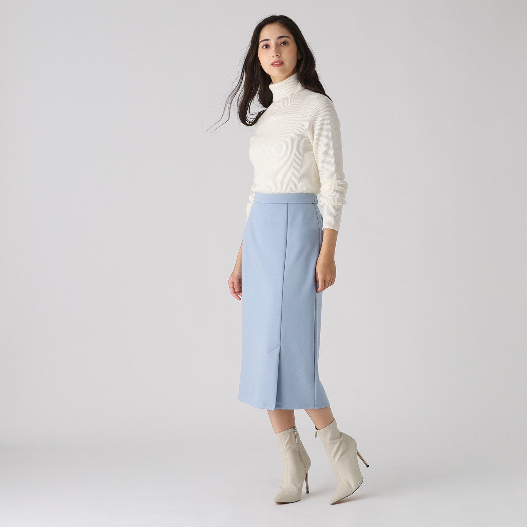 COUP DE CHANCE「【洗える/日本製／ウエストゴム】ポンチ素材ナロースカート」|スカート|