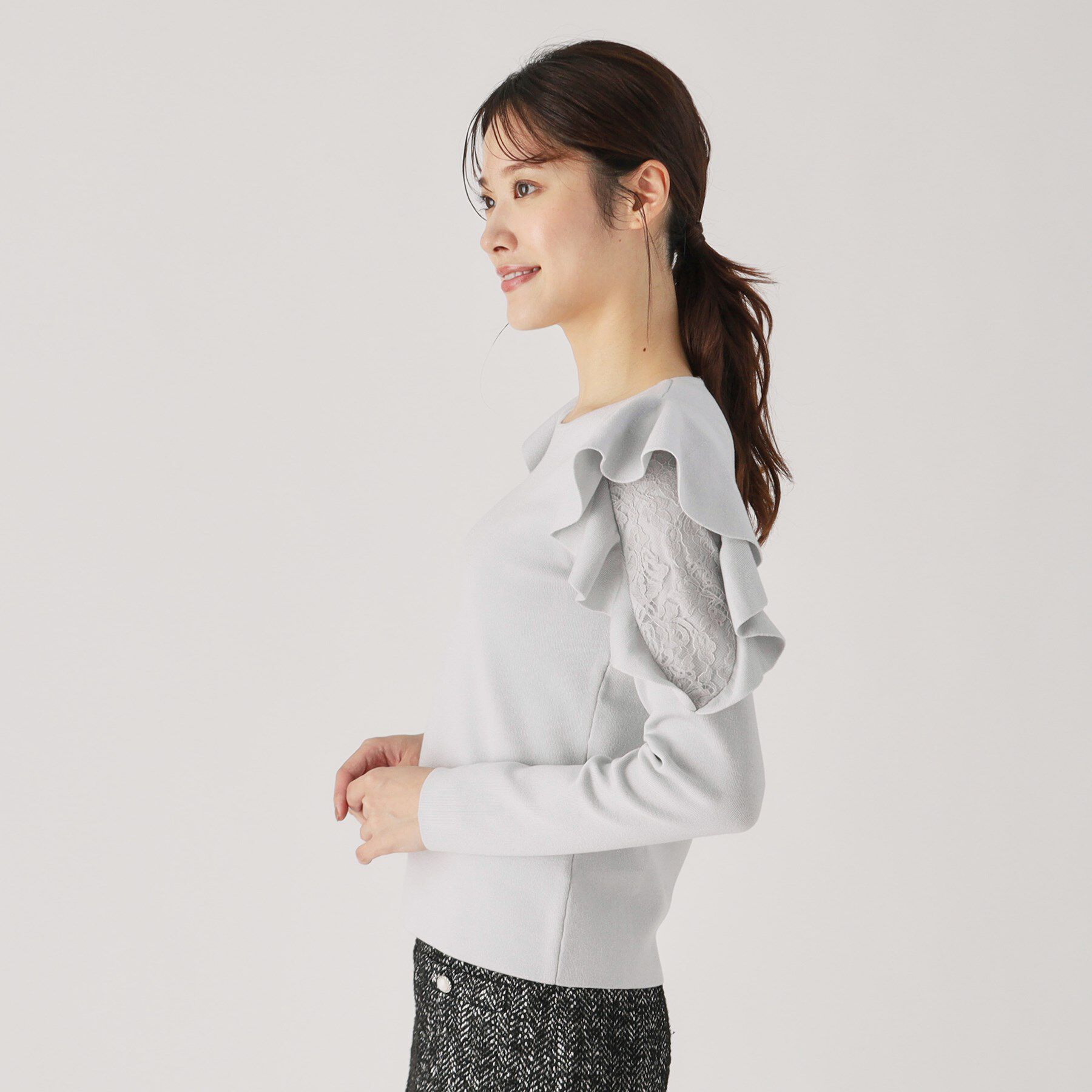 COUP DE CHANCE「【洗える】フリルデザインニット」|ニット・セーター|