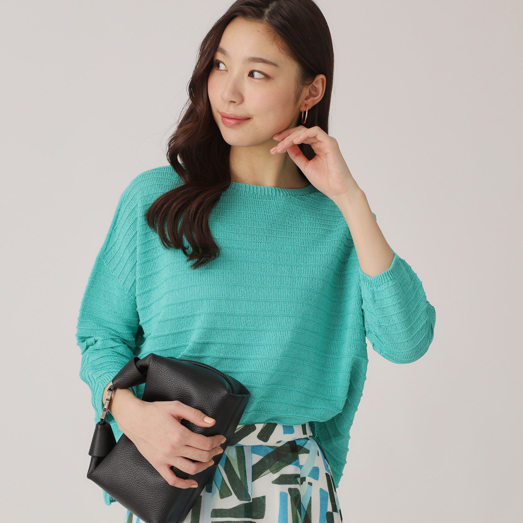 COUP DE CHANCE「【洗える／日本製】ざっくり編み柄ニットトップス」|ニット・セーター|