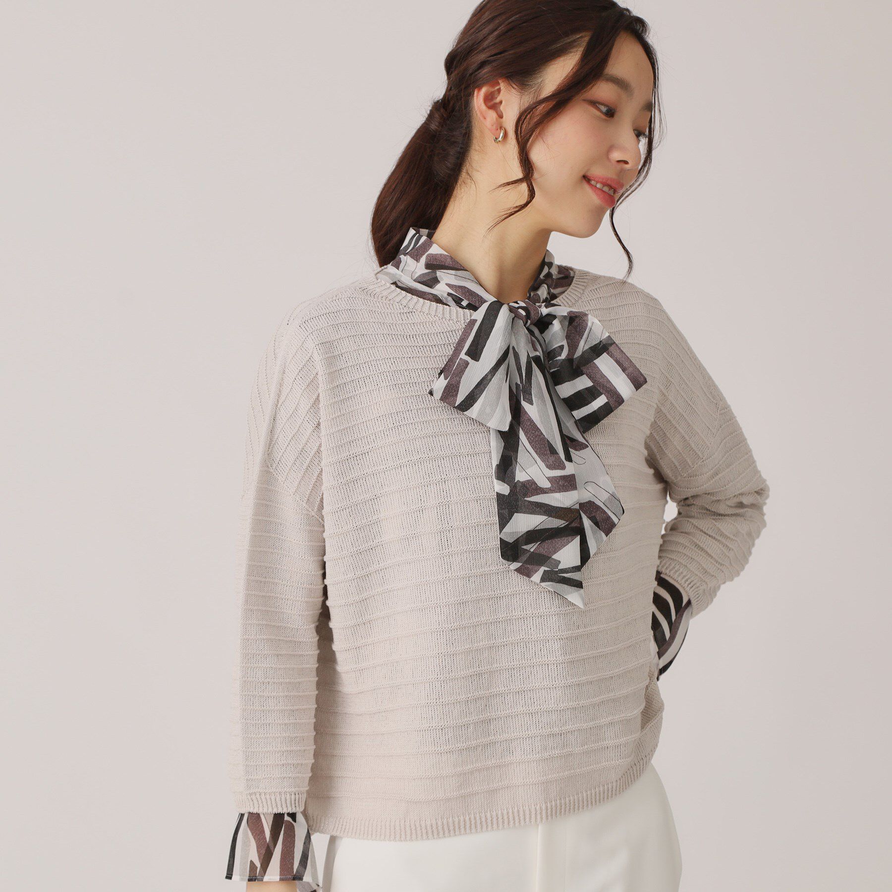 COUP DE CHANCE「【洗える／日本製】ざっくり編み柄ニットトップス」|ニット・セーター|