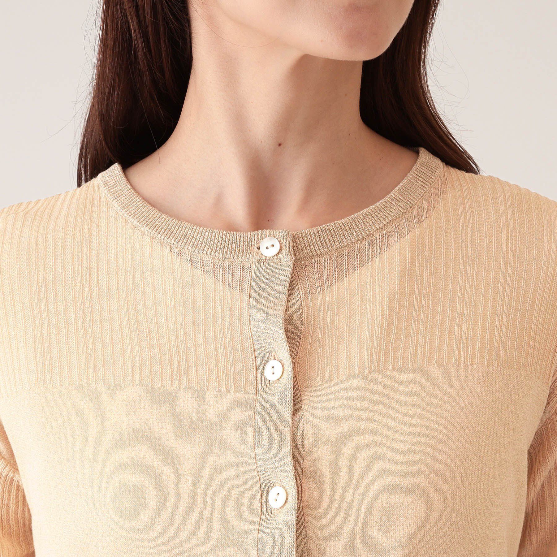 COUP DE CHANCE「【洗える／シアー感】ラメ混ニットカーディガン」|カーディガン|