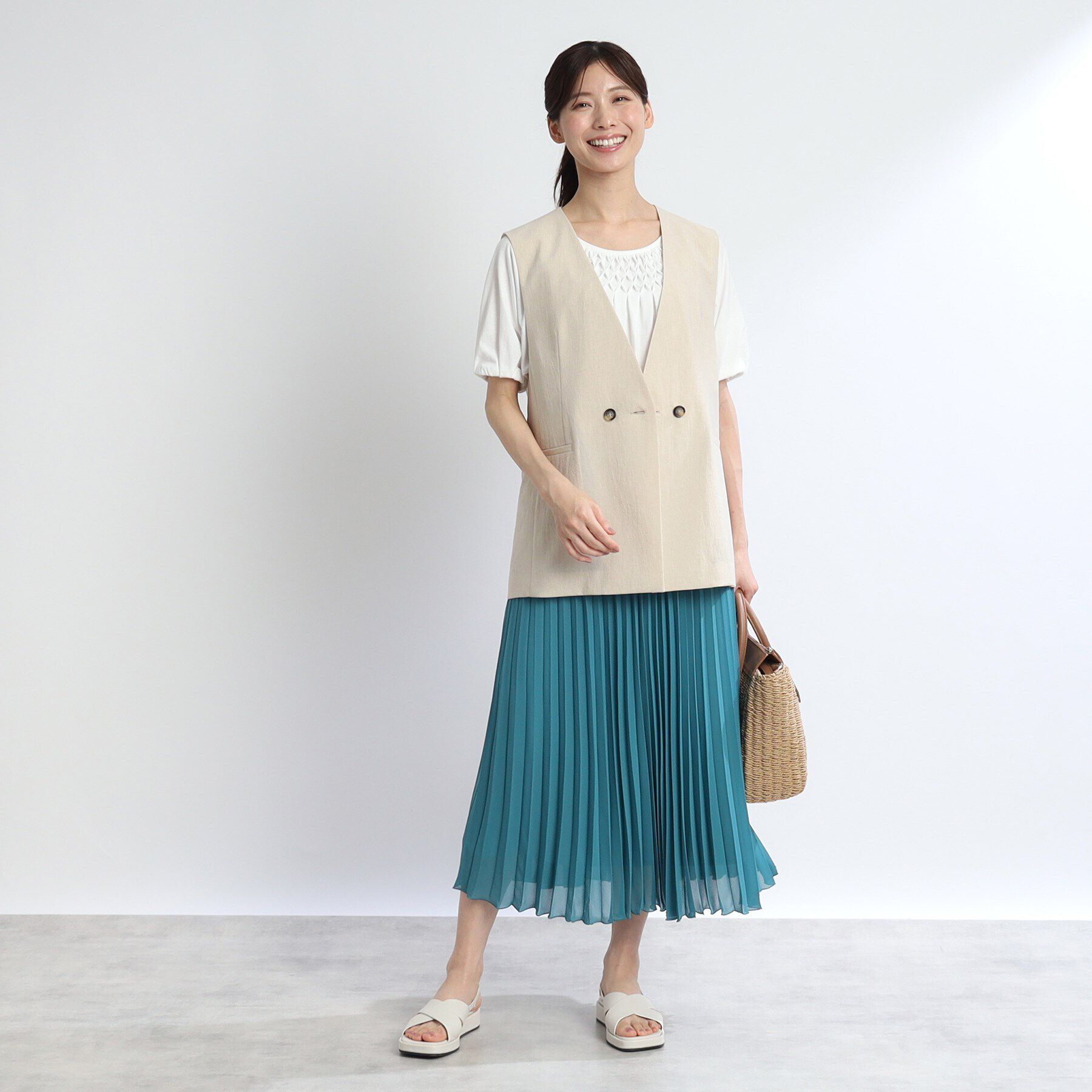 Reflect「【SALE／UVカット／接触冷感／洗える／シワになりにくい】涼しげサマージレ」|ベスト・ジレ|