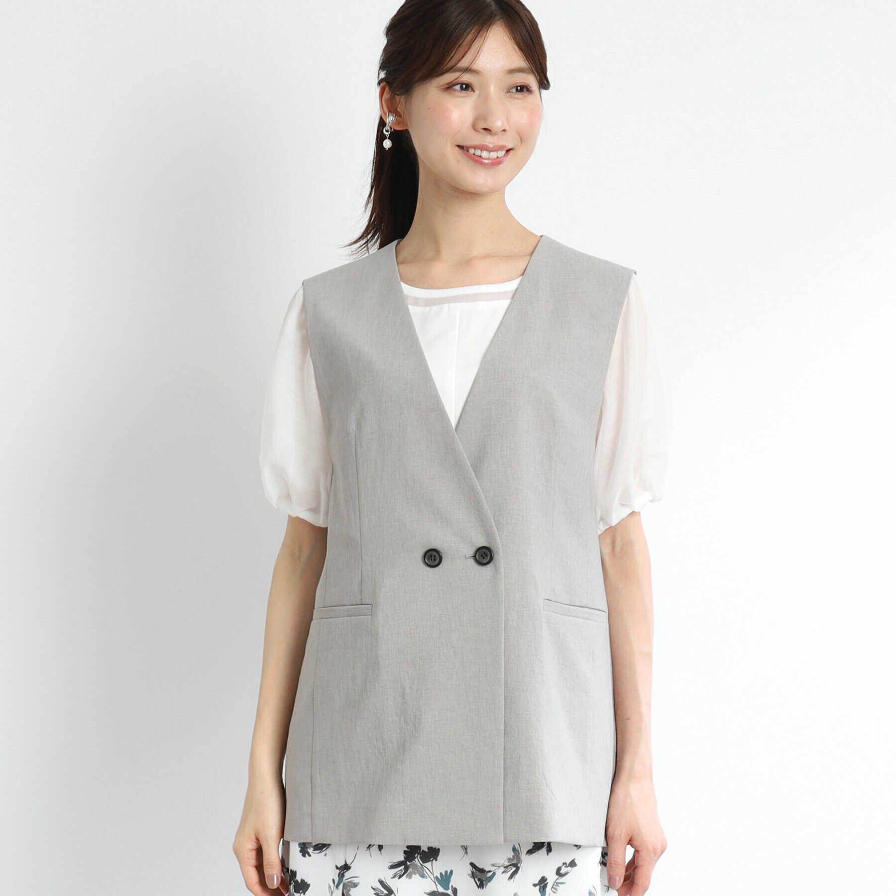 Reflect「【SALE／UVカット／接触冷感／洗える／シワになりにくい】涼しげサマージレ」|ベスト・ジレ|