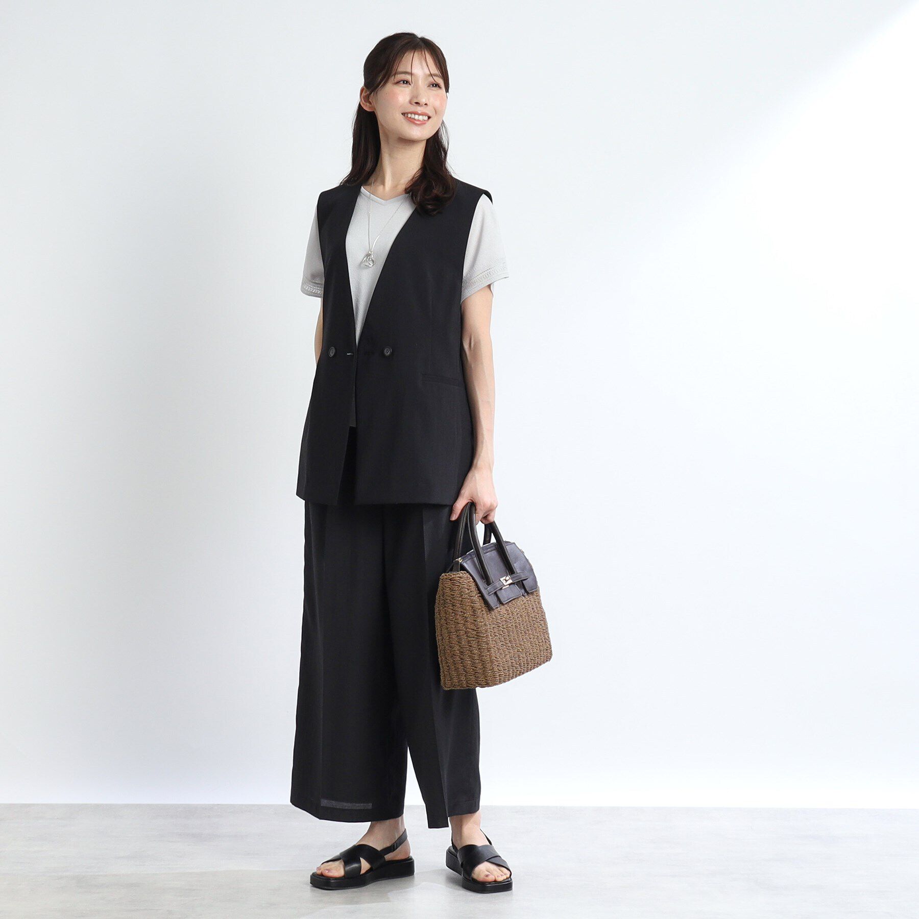 Reflect「【SALE／UVカット／接触冷感／洗える／シワになりにくい】涼しげサマージレ」|ベスト・ジレ|