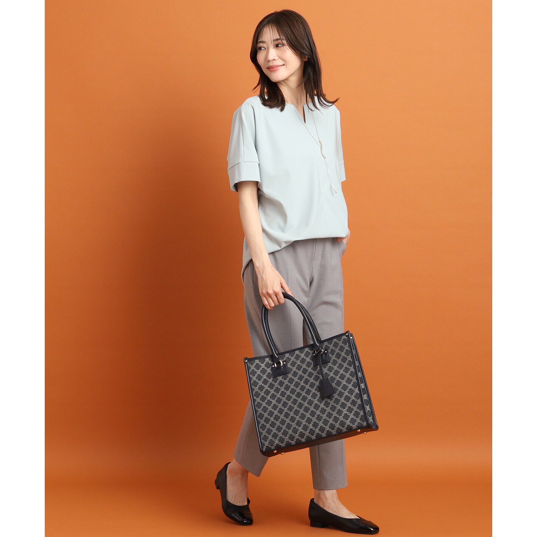 Reflect「【SALE／UVカット／接触冷感／マシンウォッシュ可】スキッパーネックブラウス」|Tシャツ・カットソー|