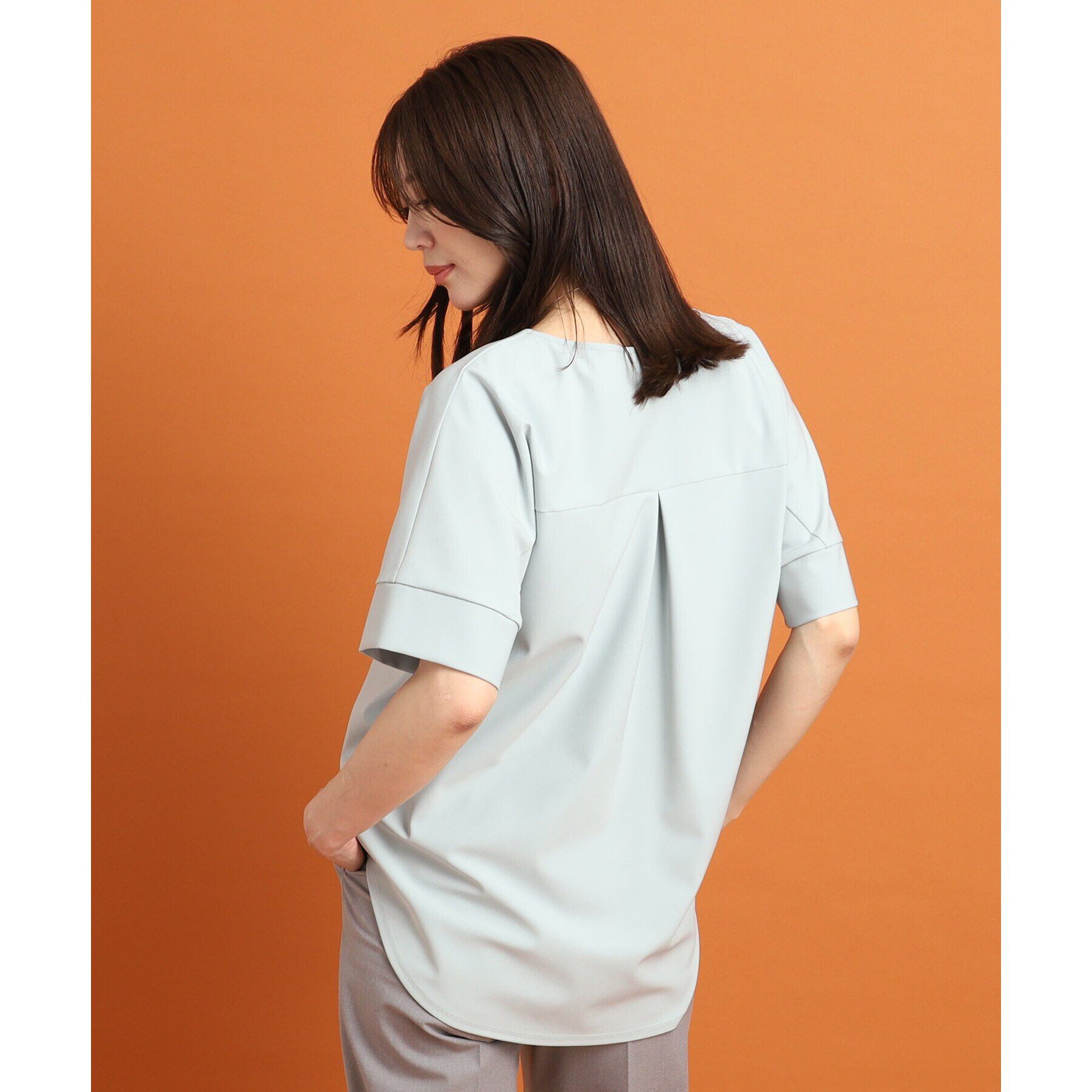 Reflect「【SALE／UVカット／接触冷感／マシンウォッシュ可】スキッパーネックブラウス」|Tシャツ・カットソー|