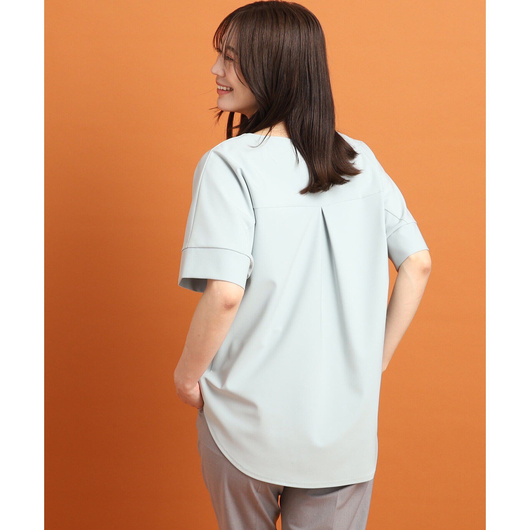 Reflect「【SALE／UVカット／接触冷感／マシンウォッシュ可】スキッパーネックブラウス」|Tシャツ・カットソー|