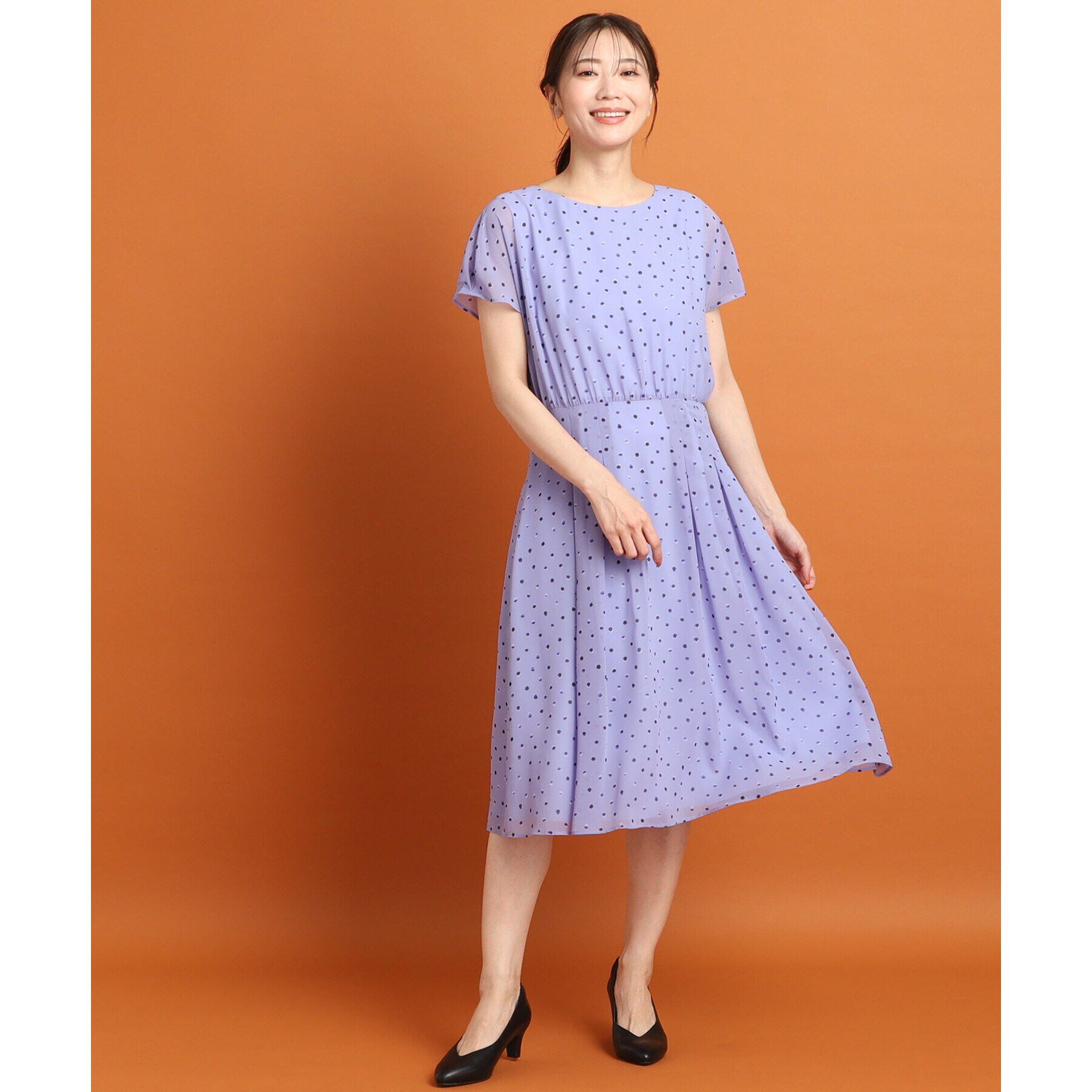 Reflect「【SALE／WEB限定カラーあり／マシンウォッシュ可】ドットプリントワンピース」|ワンピース|