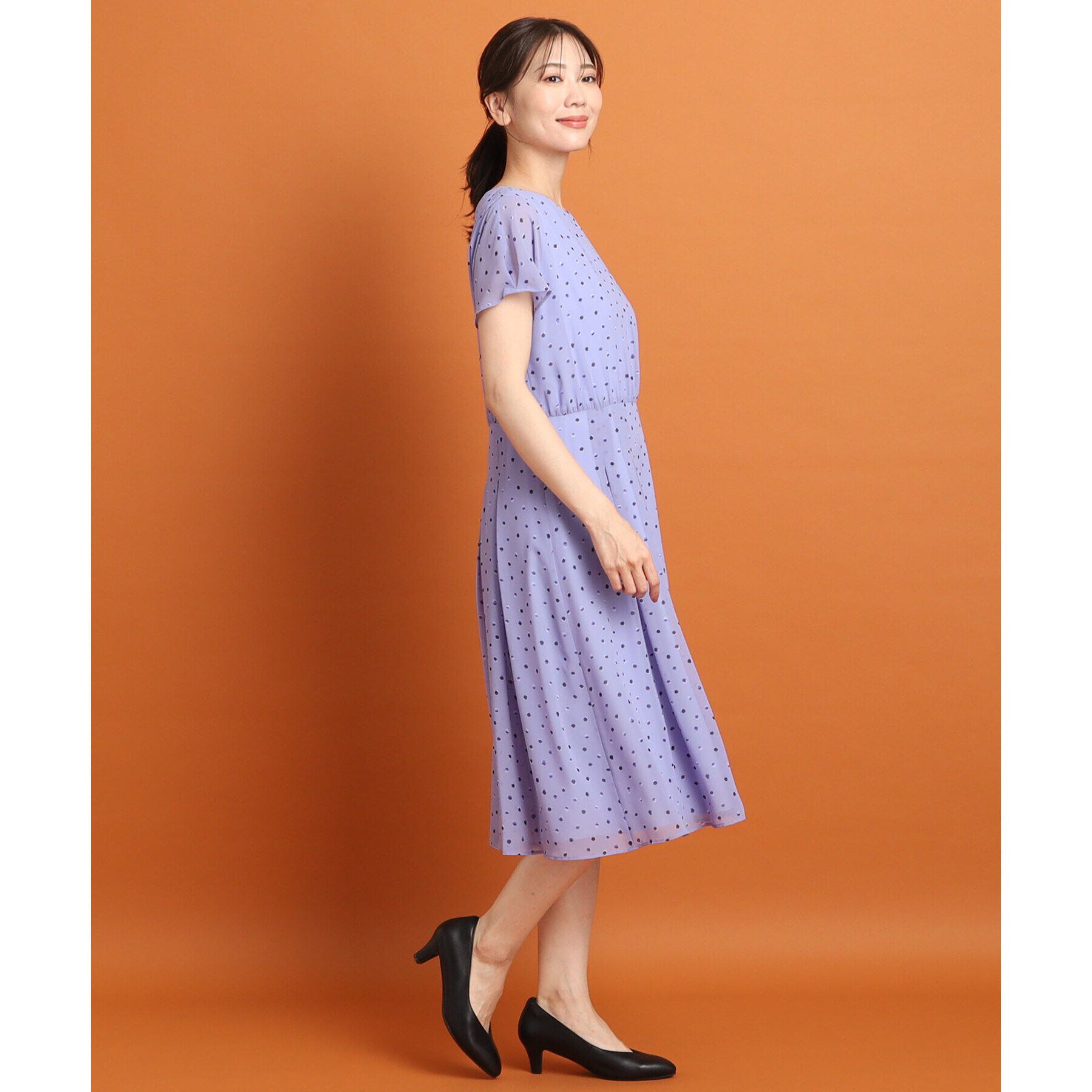 Reflect「【SALE／WEB限定カラーあり／マシンウォッシュ可】ドットプリントワンピース」|ワンピース|