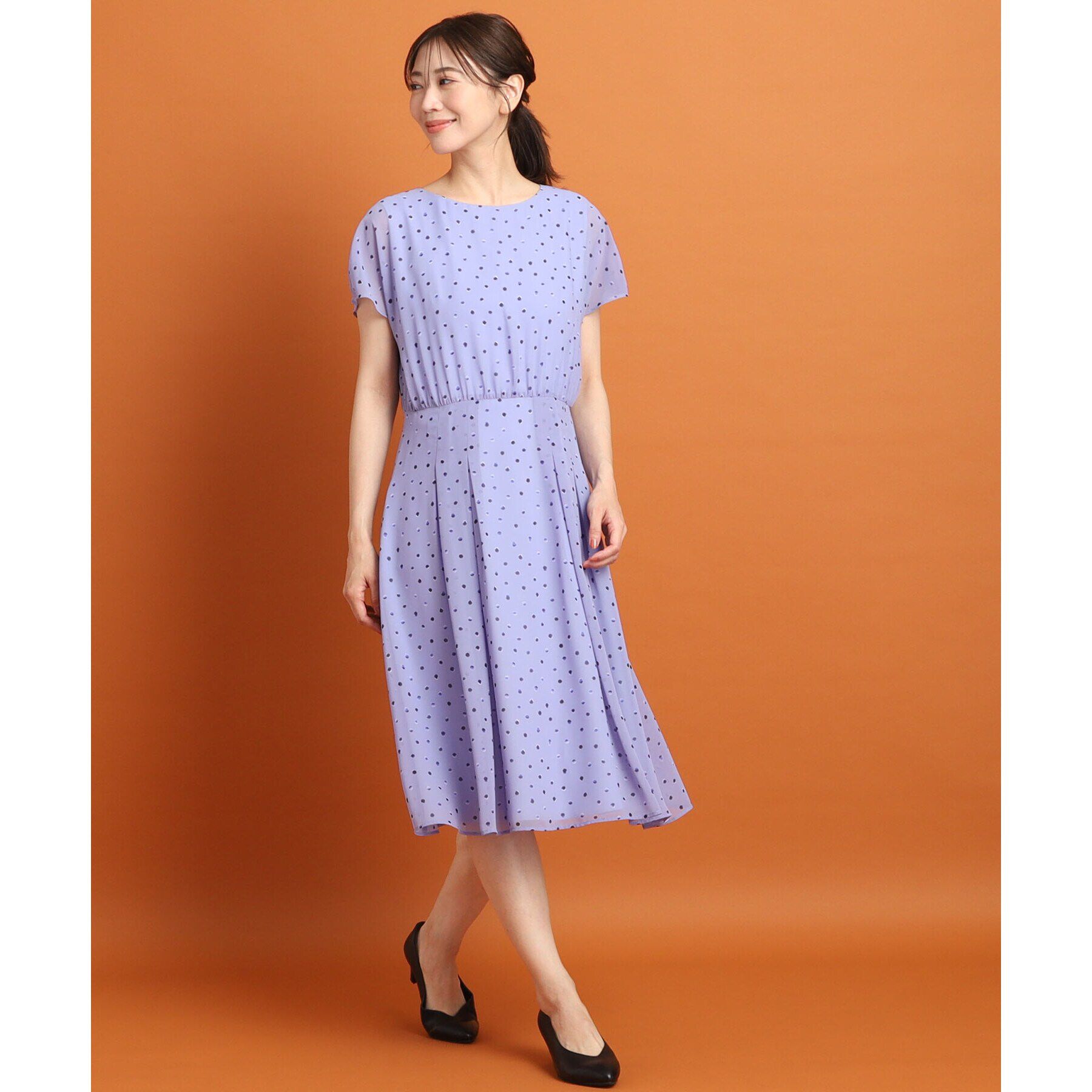 Reflect「【SALE／WEB限定カラーあり／マシンウォッシュ可】ドットプリントワンピース」|ワンピース|