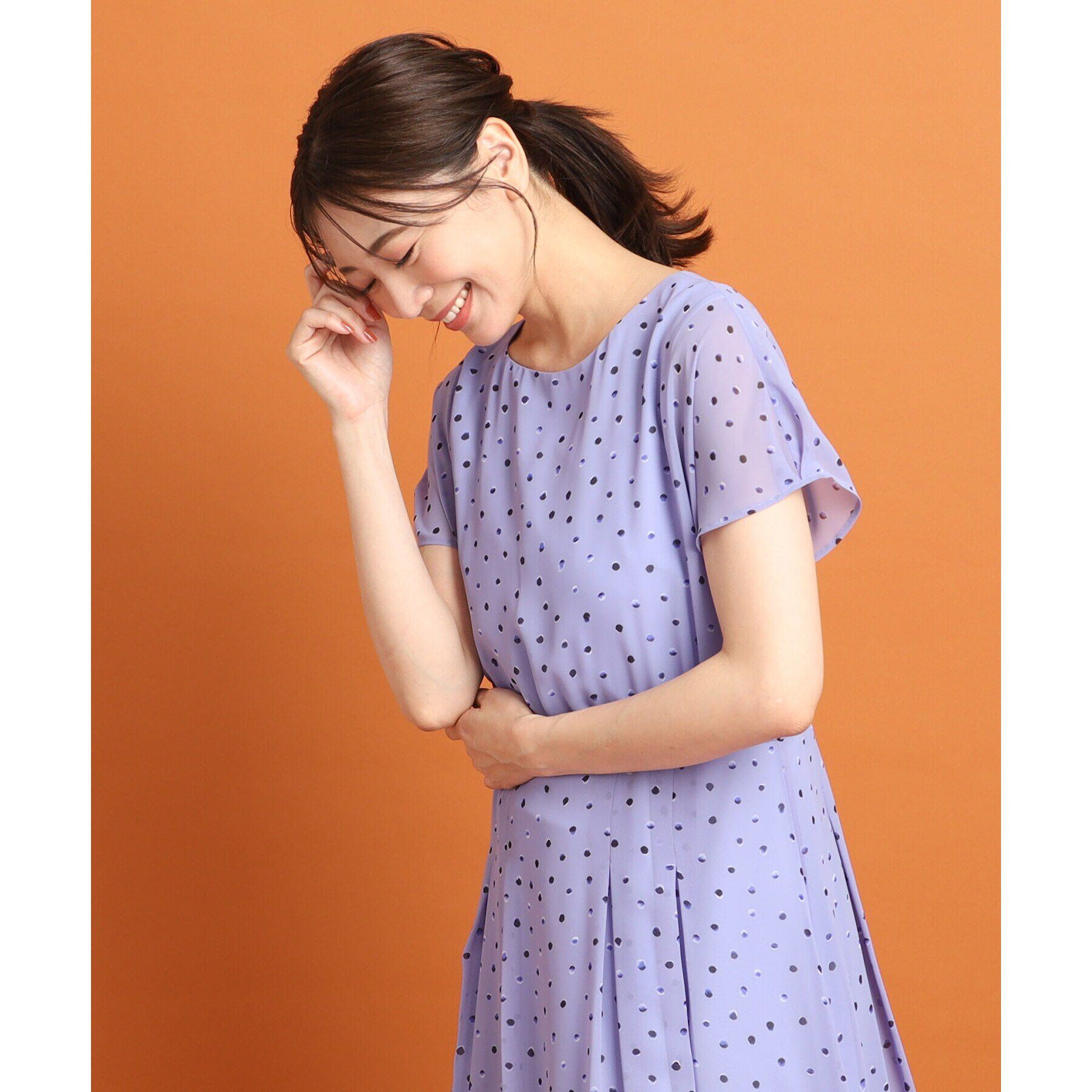 Reflect「【SALE／WEB限定カラーあり／マシンウォッシュ可】ドットプリントワンピース」|ワンピース|