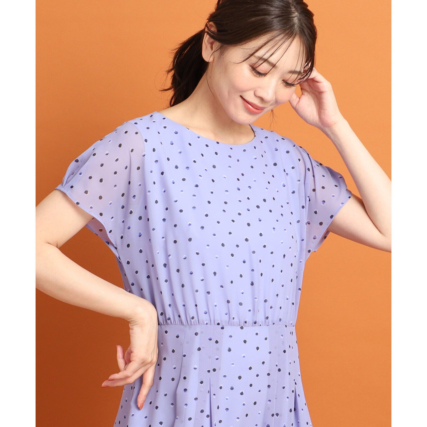 Reflect「【SALE／WEB限定カラーあり／マシンウォッシュ可】ドットプリントワンピース」|ワンピース|