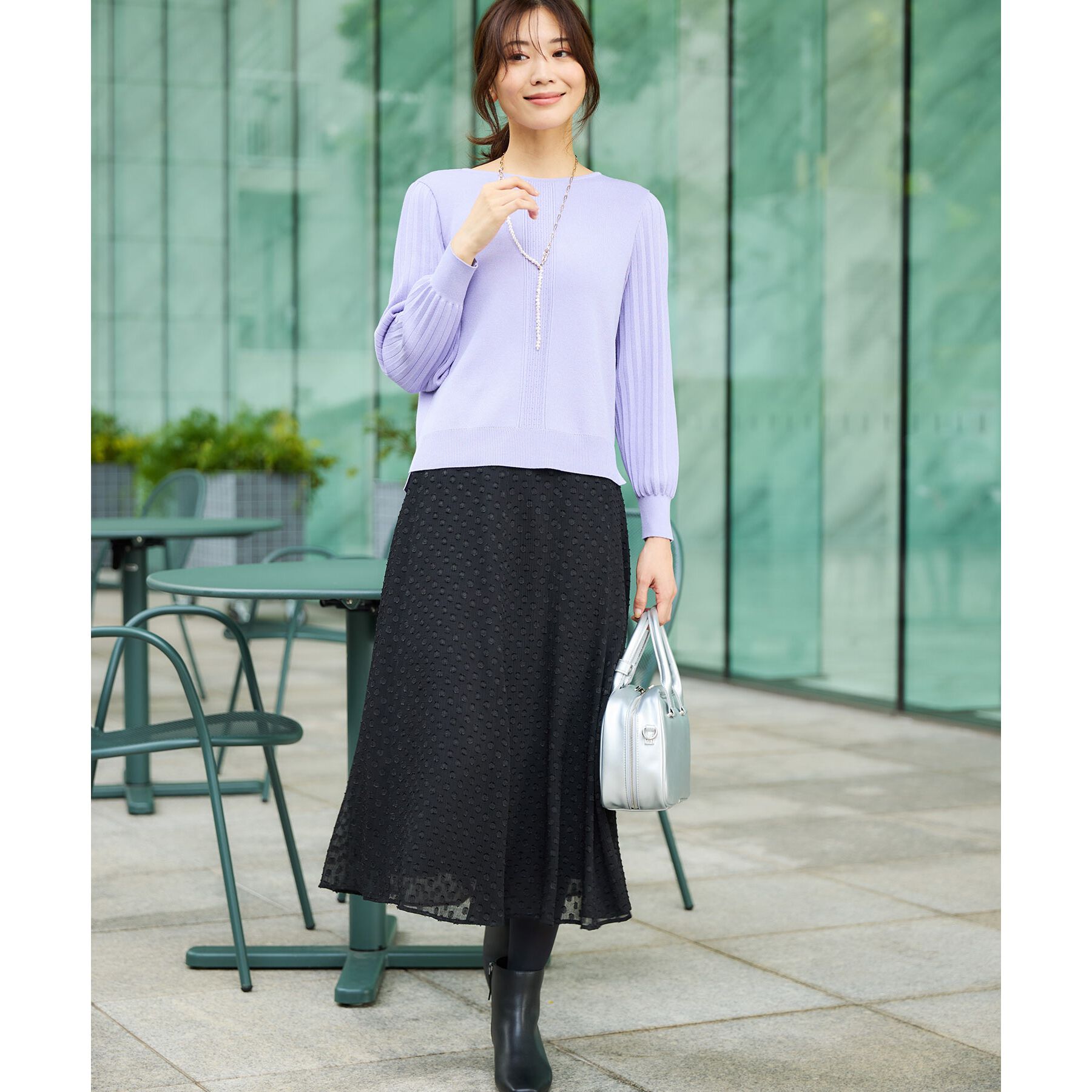 Reflect「【大人気ニットに新色登場！マイカラニット+／細見え／WEB限定カラーあり／マシンウォッシュ可／選べる」|ニット・セーター|