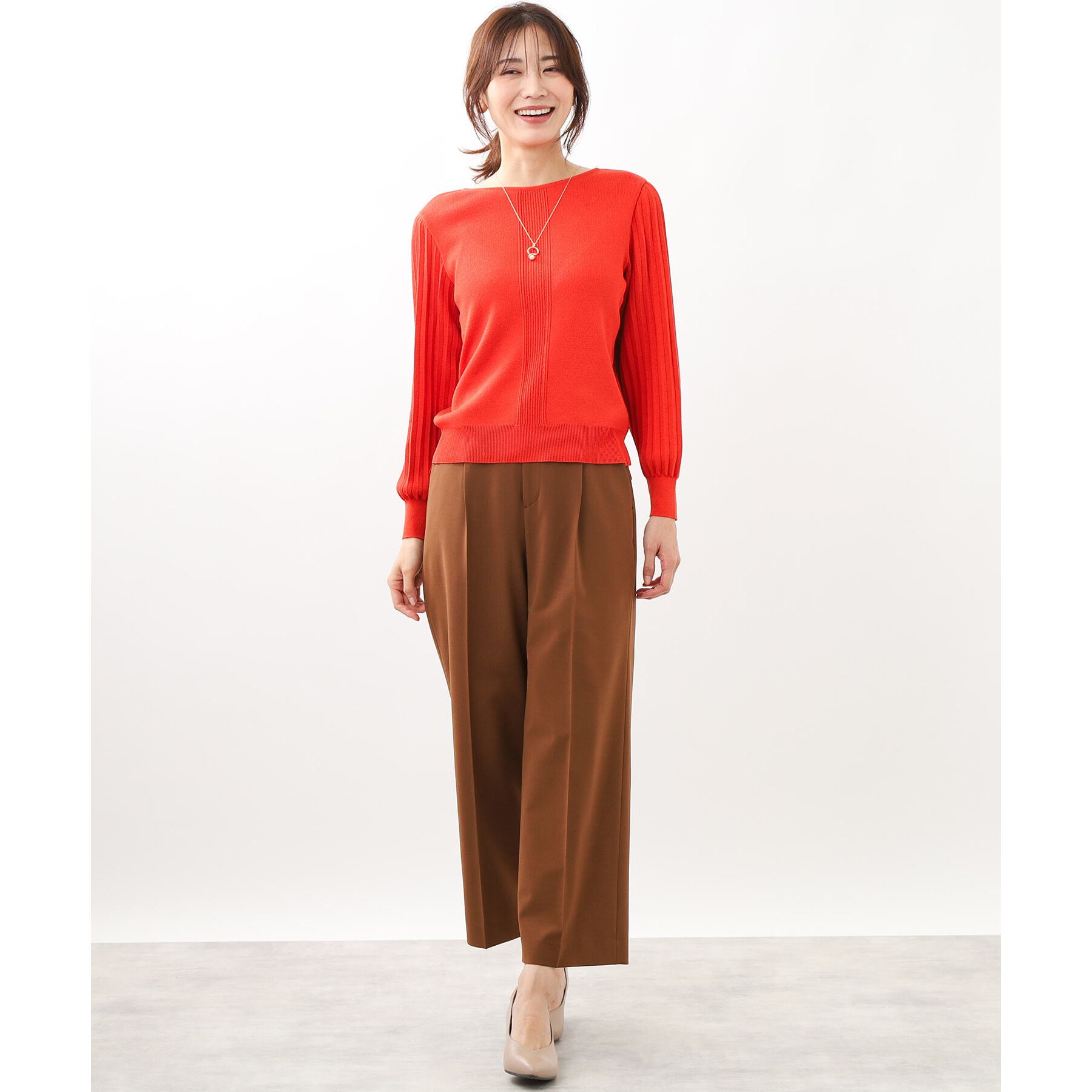 Reflect「【大人気ニットに新色登場！マイカラニット+／細見え／WEB限定カラーあり／マシンウォッシュ可／選べる」|ニット・セーター|