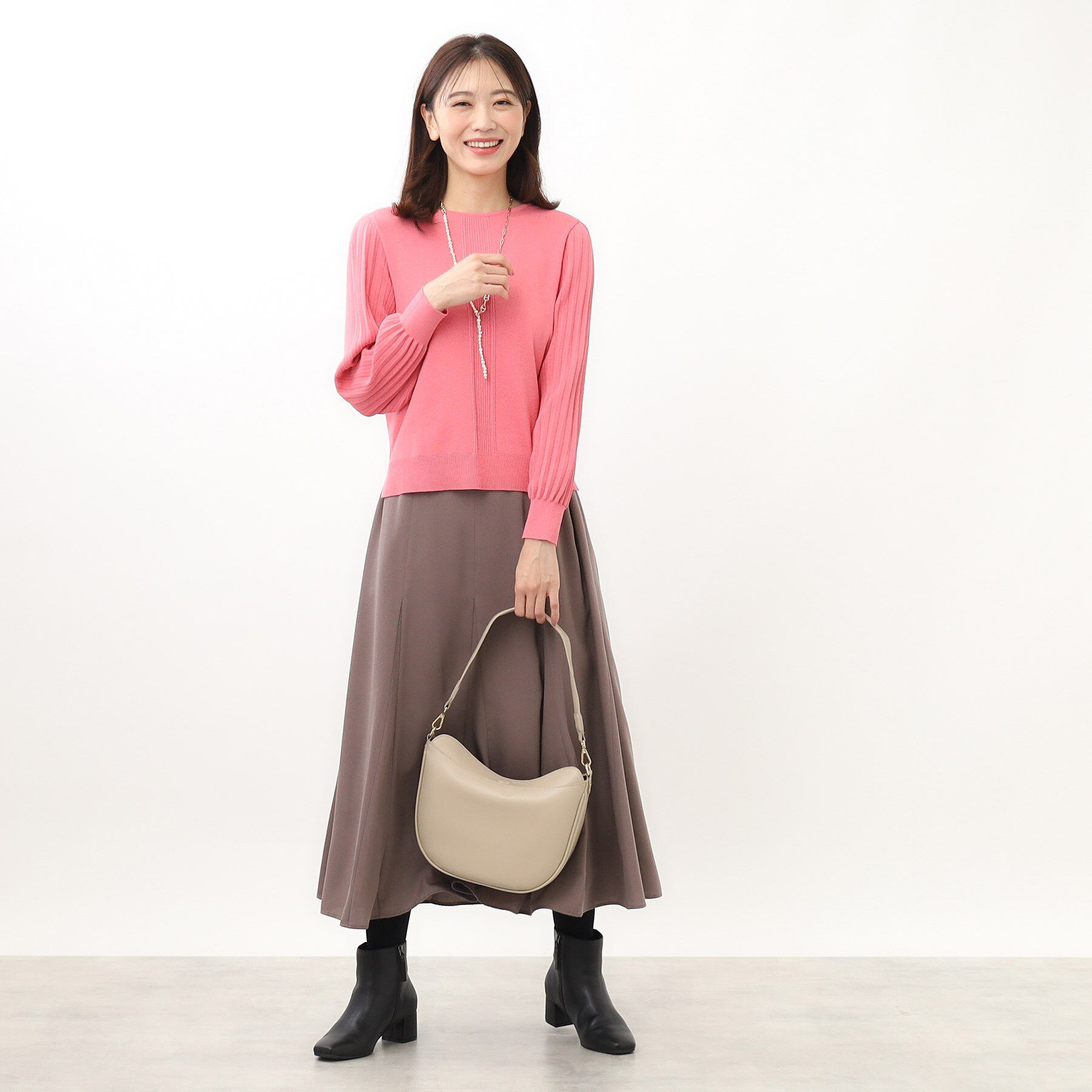 Reflect「【大人気ニットに新色登場！マイカラニット+／細見え／WEB限定カラーあり／マシンウォッシュ可／選べる」|ニット・セーター|