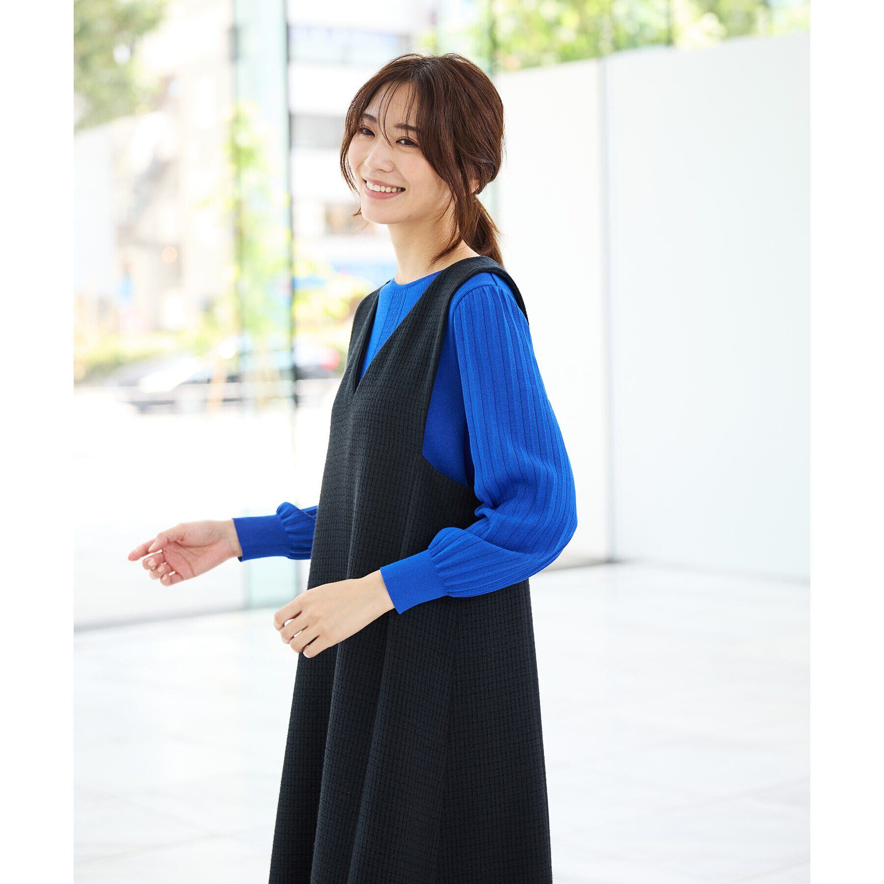 Reflect「【大人気ニットに新色登場！マイカラニット+／細見え／WEB限定カラーあり／マシンウォッシュ可／選べる」|ニット・セーター|