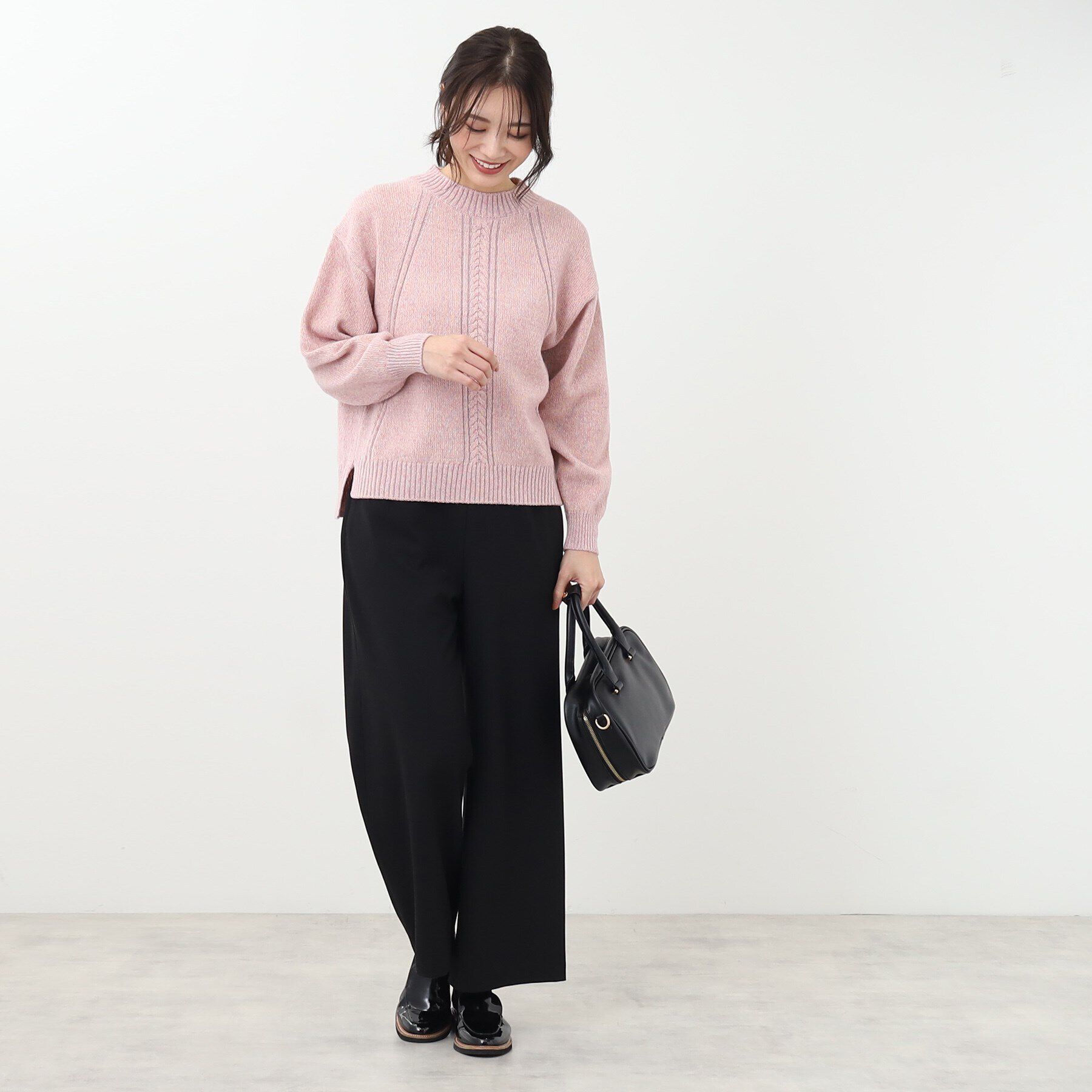 Reflect「【E‐QUALITY／手洗い可】ケーブル柄ミックスカラーニット」|ニット・セーター|