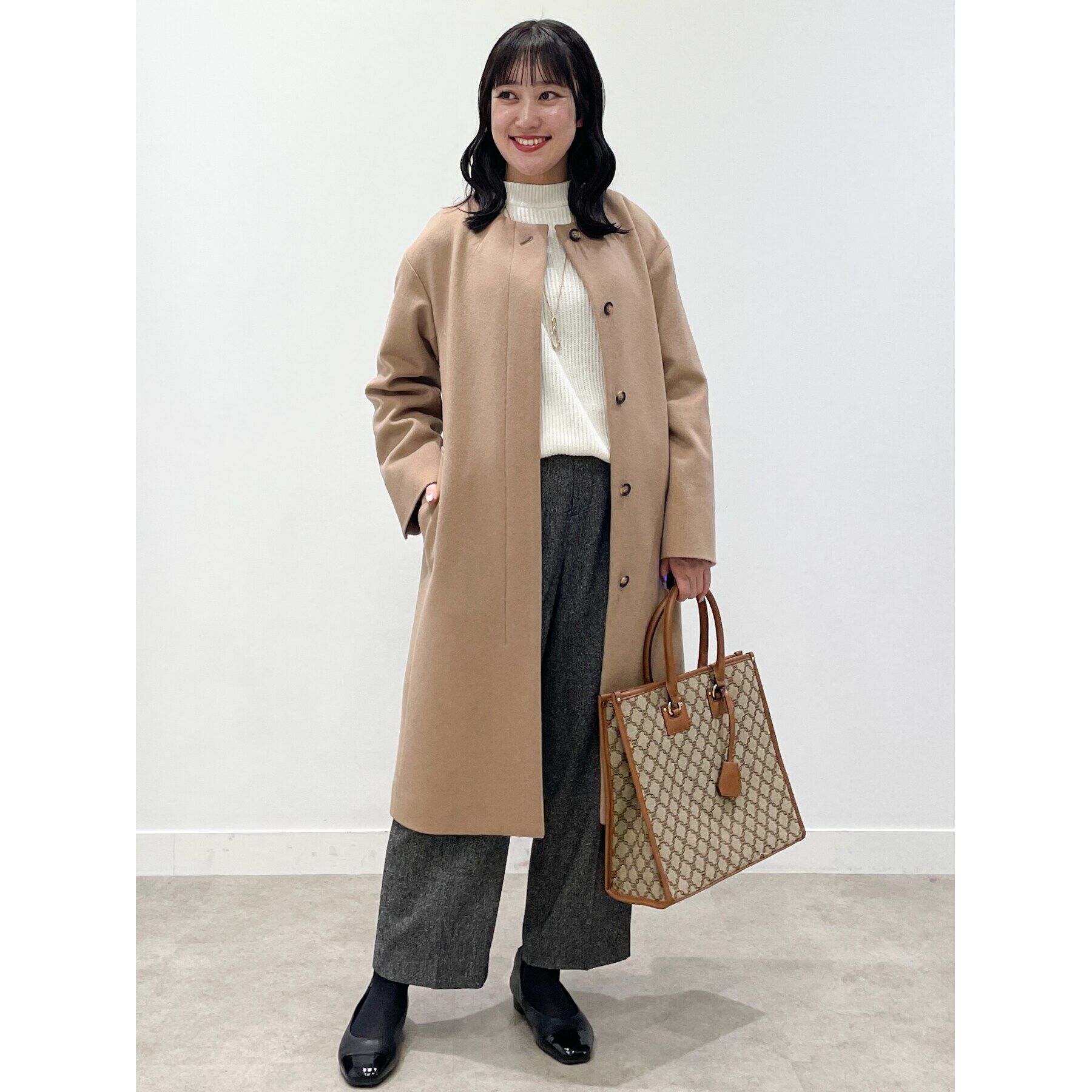 Reflect「リラクシーノーカラーコート」|ノーカラーコート|