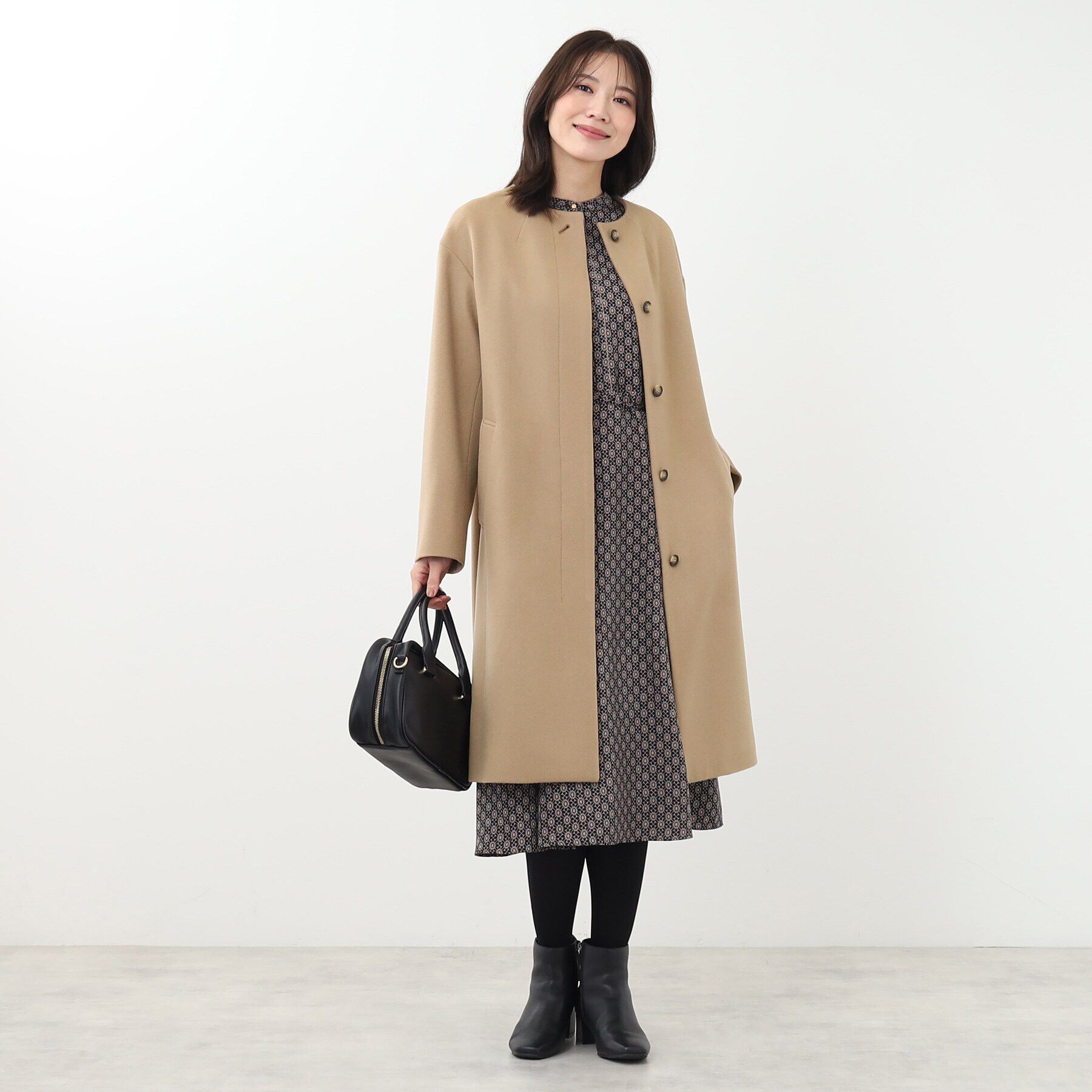 Reflect「リラクシーノーカラーコート」|ノーカラーコート|