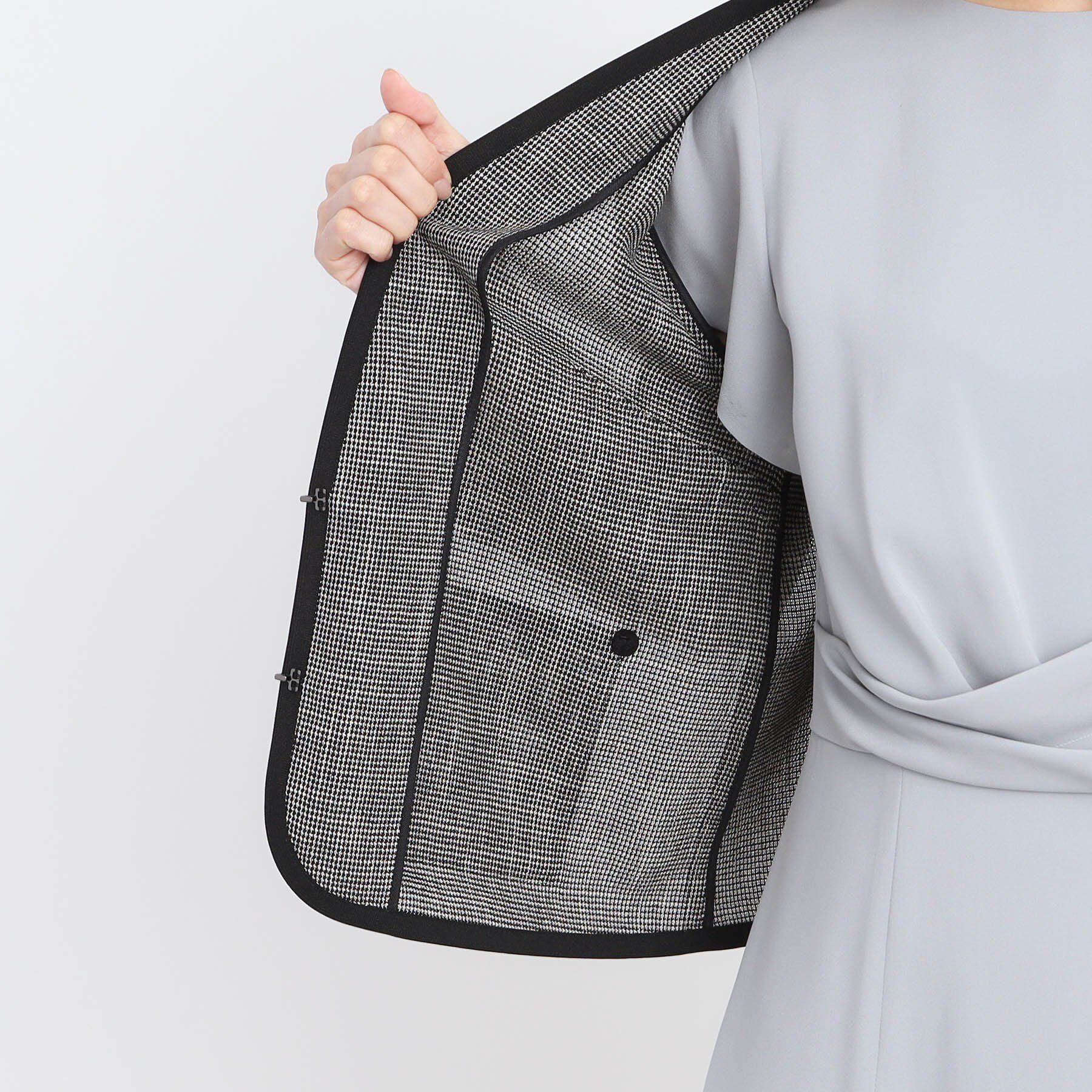 Reflect「【夏SALE／R‐QUALITY／手洗い可】パイピングジャケット」|ノーカラージャケット|