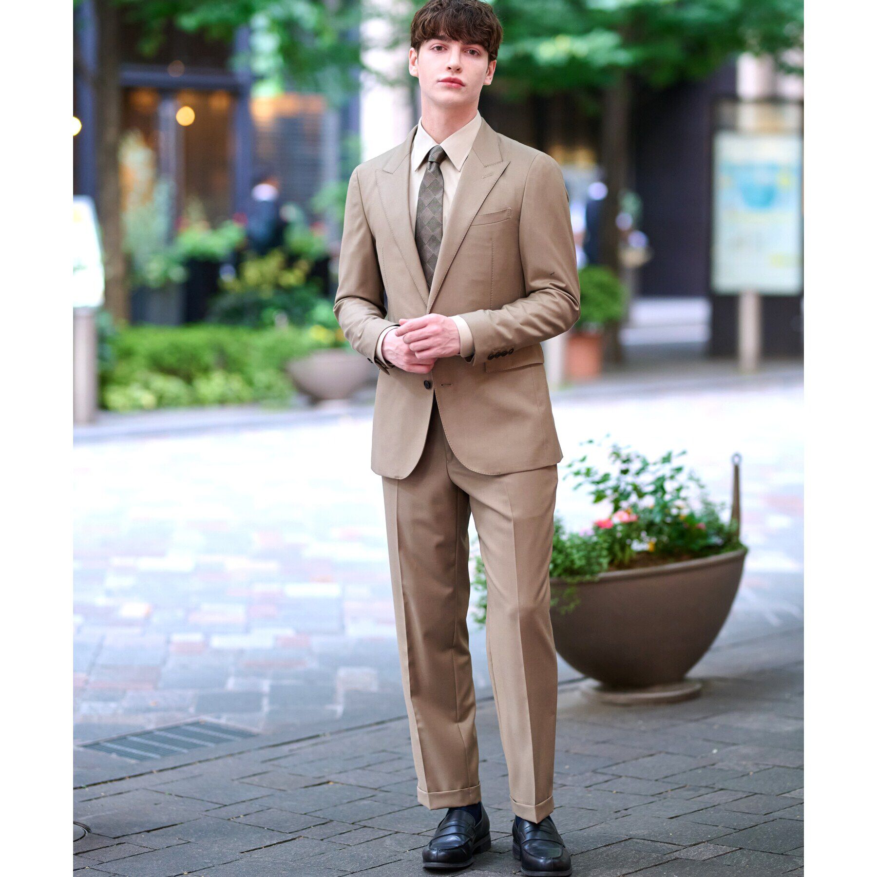 DRESSTERIOR「【セットアップ可】サイドベージュテーパードトラウザーズ」|その他|