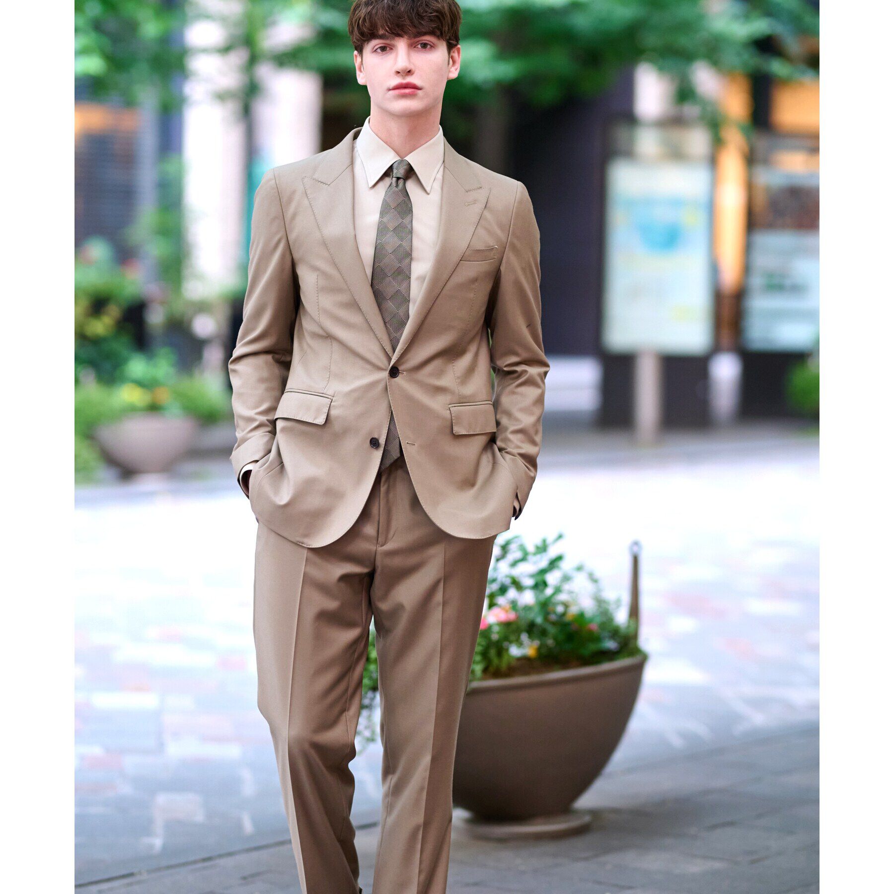 DRESSTERIOR「【セットアップ可】サイドベージュテーパードトラウザーズ」|その他|