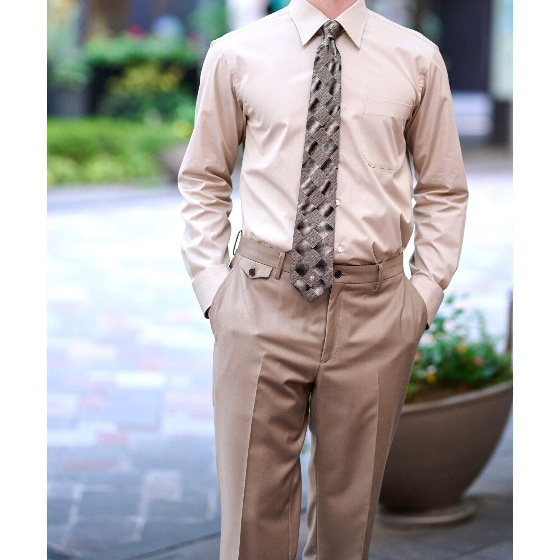 DRESSTERIOR「【セットアップ可】サイドベージュテーパードトラウザーズ」|その他|