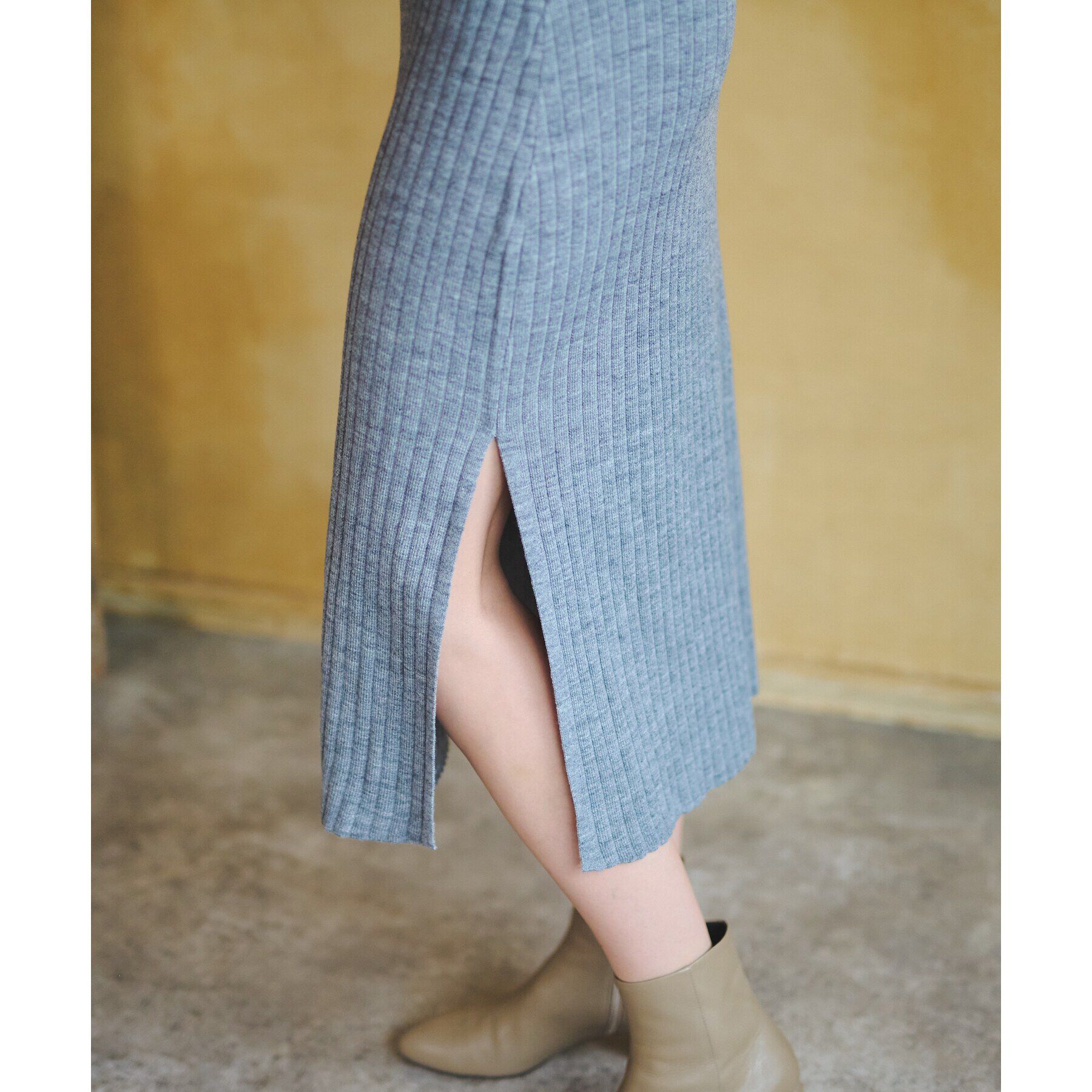 DRESSTERIOR「【otonaMUSE11月号掲載/手洗い可】デコルテリブニットワンピース」|ワンピース|