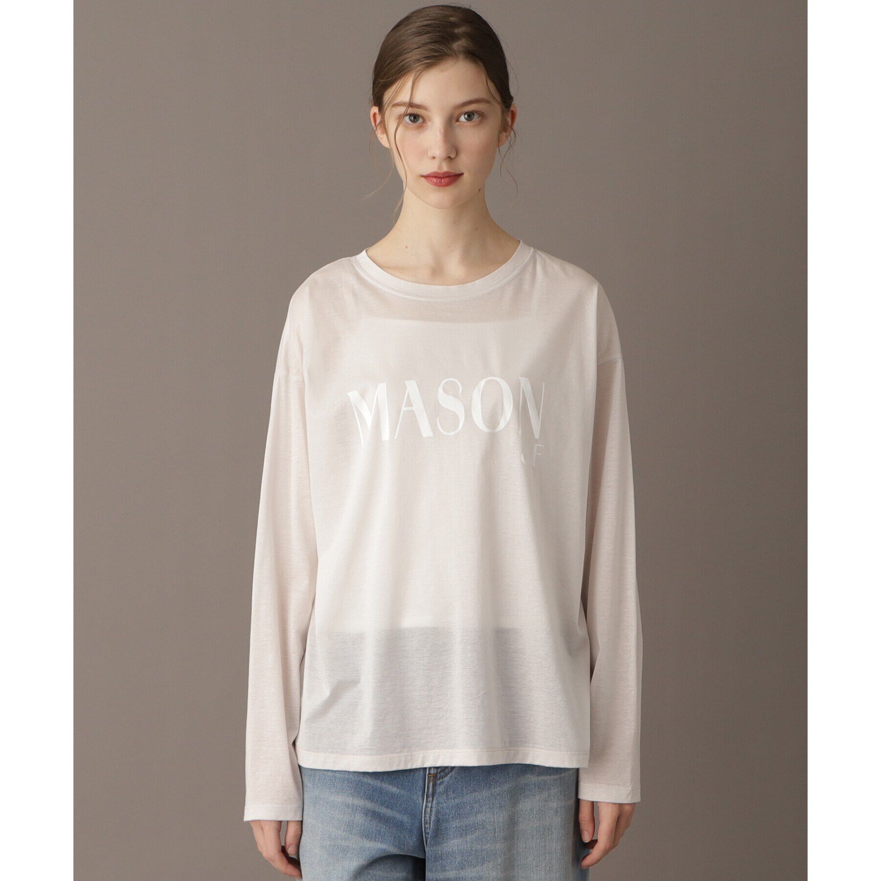 DRESSTERIOR「【接触冷感/洗える】シアーメゾンロゴロンTEE」|Tシャツ・カットソー|